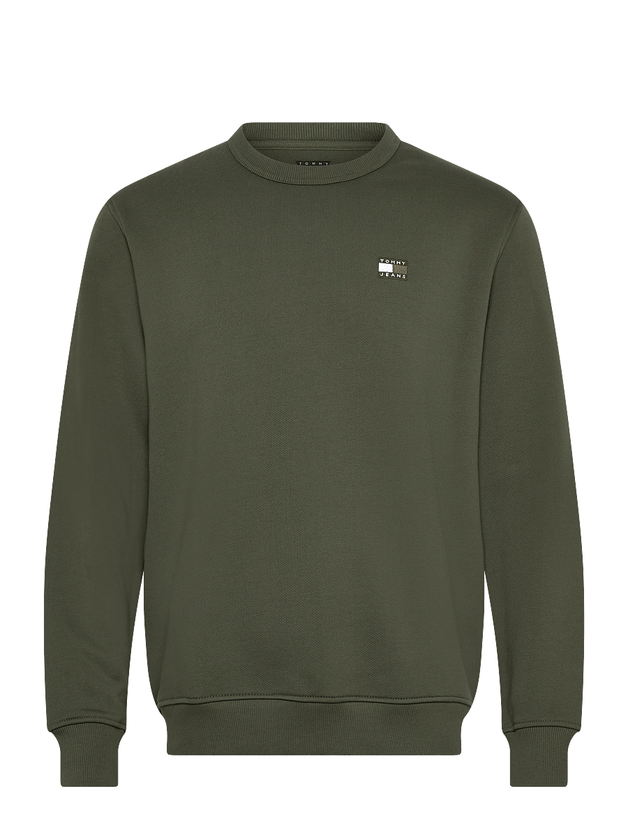 Tommy Jeans - TJM REG BADGE CREW EXT - nach stil kaufen - pewter green tonal - 1
