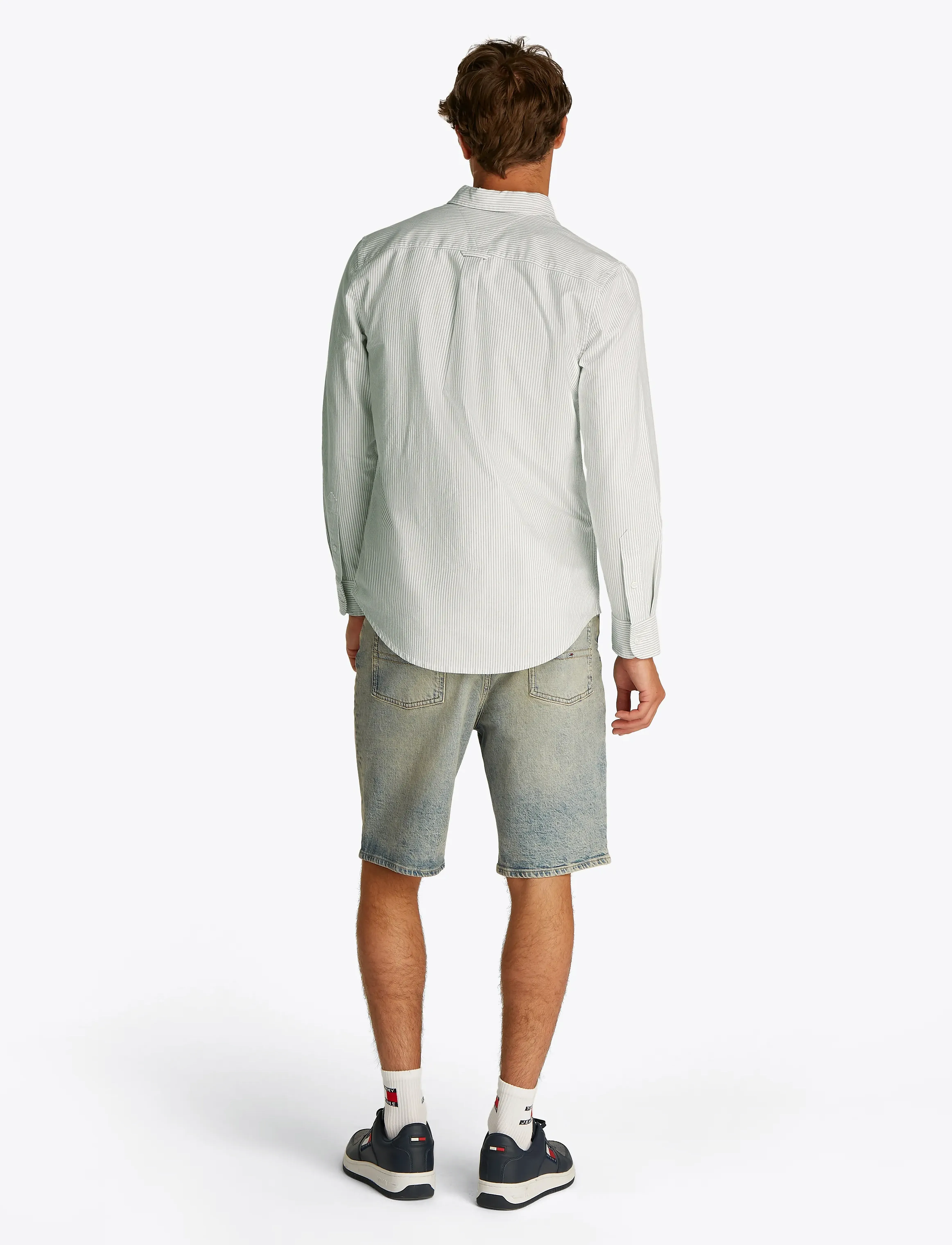 Tommy Jeans - TJM SLIM STRIPE OXFORD SHIRT EXT - aruba green stripe - 3