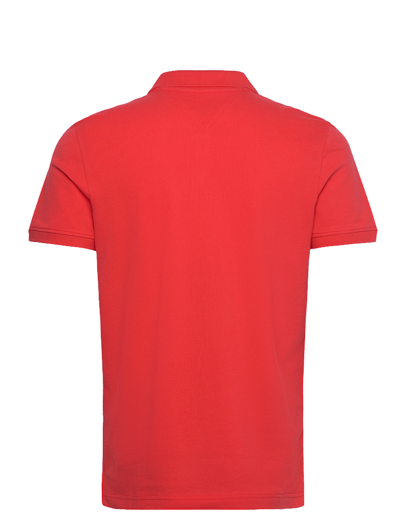 Tommy Jeans - TJM SLIM PLACKET POLO EXT - lühikeste varrukatega polod - bright vermillion - 2