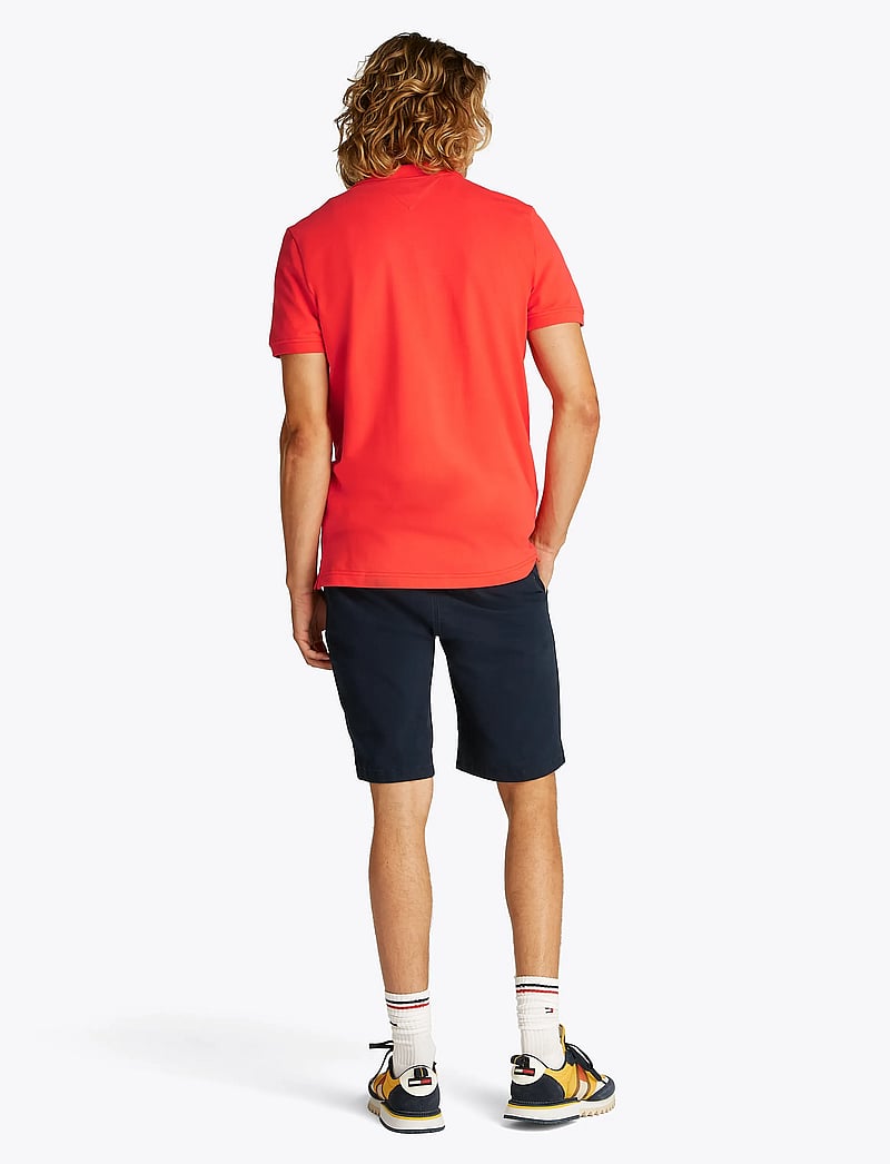 Tommy Jeans - TJM SLIM PLACKET POLO EXT - lühikeste varrukatega polod - bright vermillion - 3