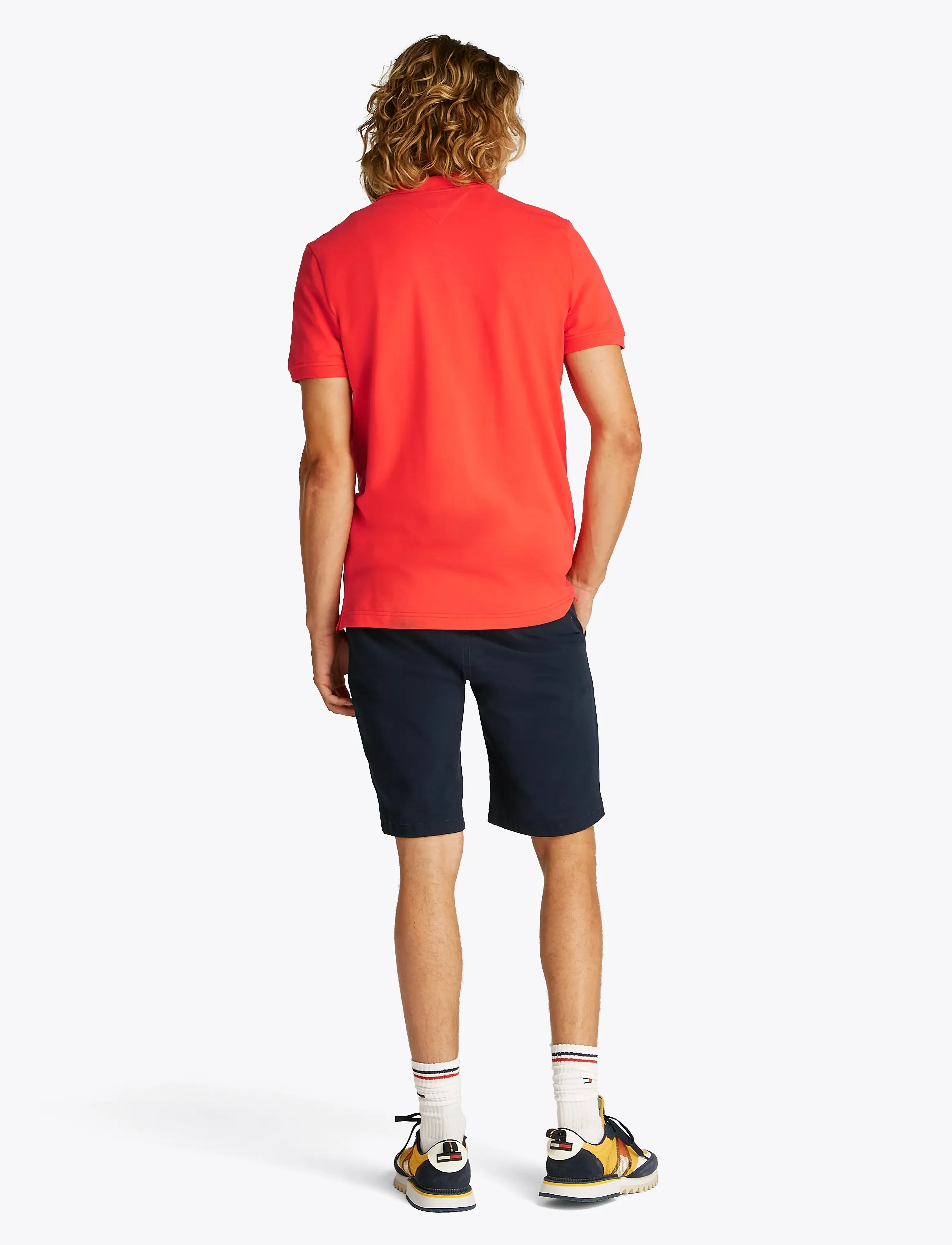 Tommy Jeans - TJM SLIM PLACKET POLO EXT - bright vermillion - 3