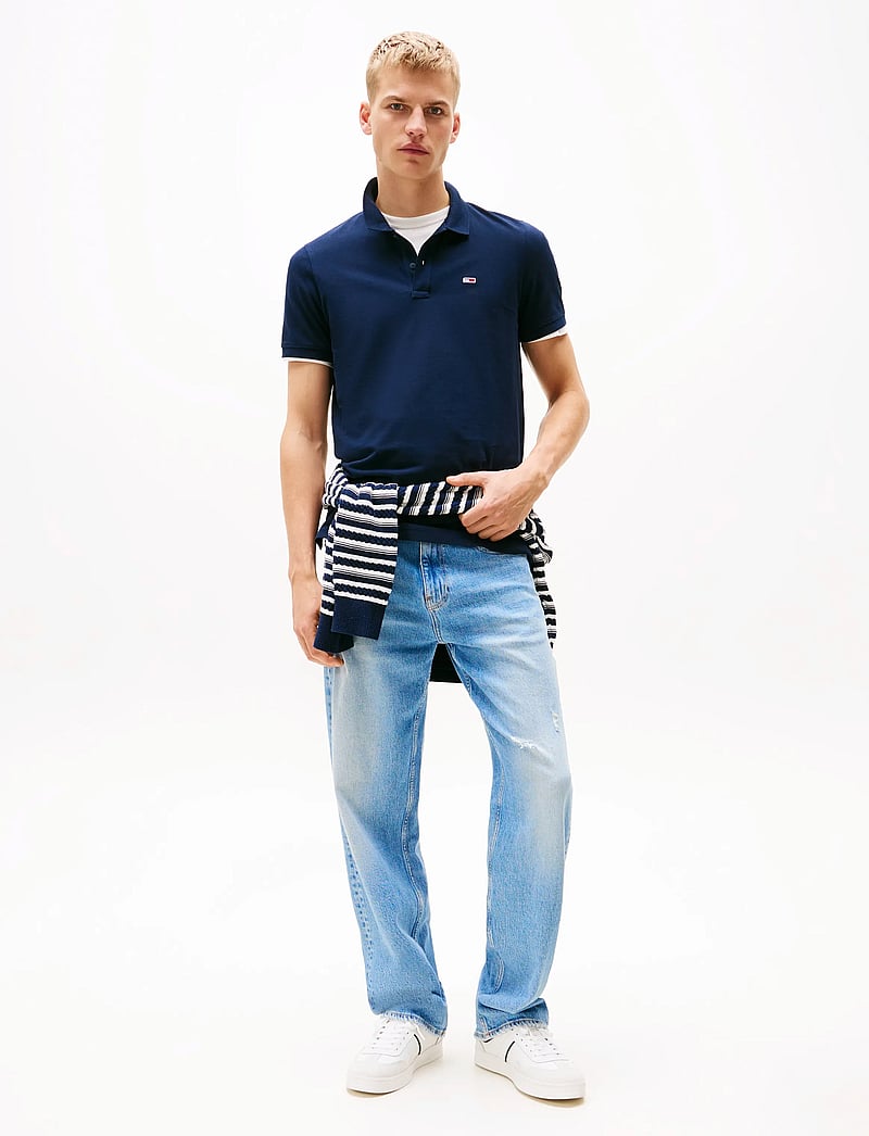 Tommy Jeans - TJM SLIM PLACKET POLO EXT - short-sleeved polos - dark night navy - 3