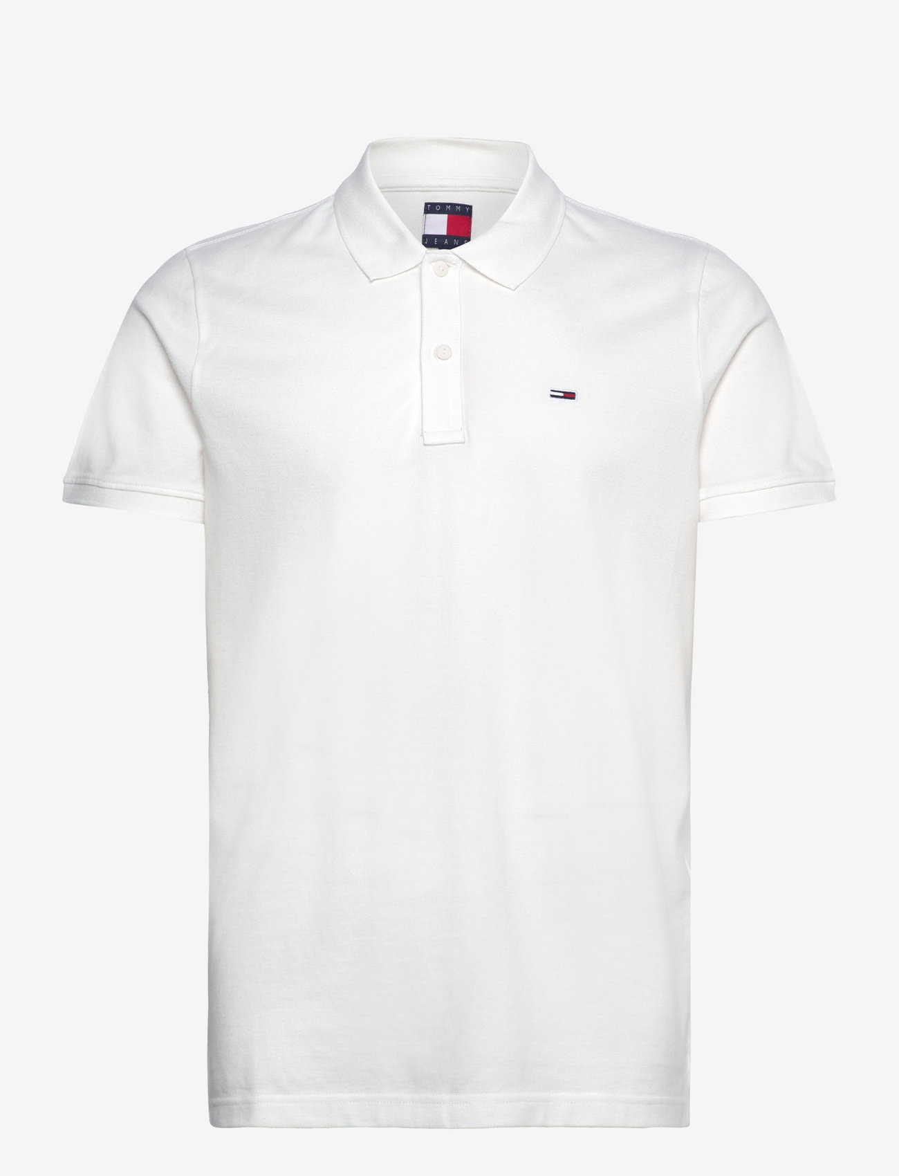 Tommy Jeans - TJM SLIM PLACKET POLO EXT - lühikeste varrukatega polod - ecru - 1