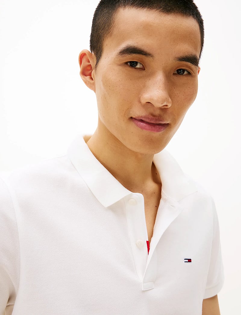 Tommy Jeans - TJM SLIM PLACKET POLO EXT - lühikeste varrukatega polod - ecru - 5