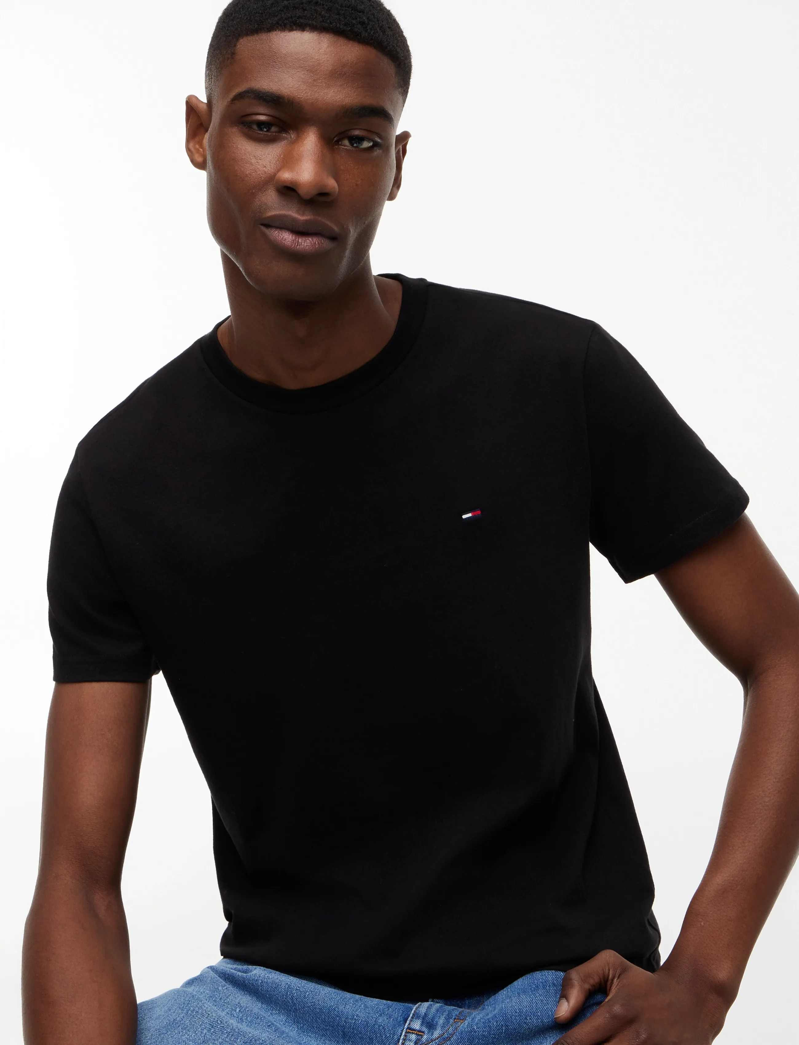 Tommy Jeans 2 Pack Extra Slim Logo T-Shirt - Tommy Hilfiger - BLACK   BLACK / black