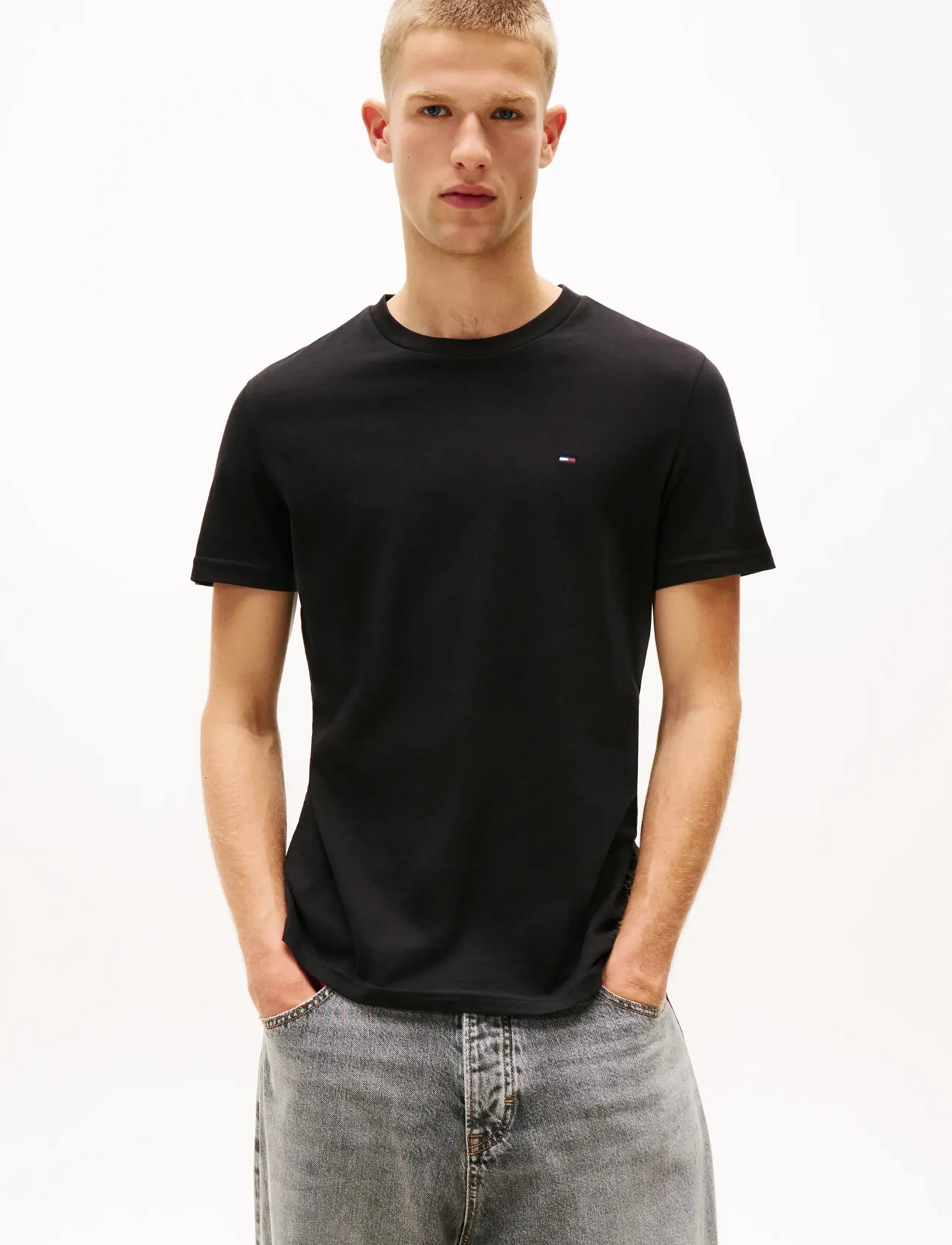 Tommy Jeans - TJM XSLIM 2PACK JERSEY TEE EXT - t-shirts im multipack - black / black - 2