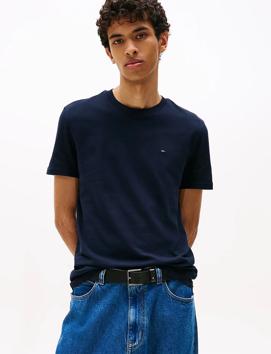 Tommy Jeans - TJM XSLIM 2PACK JERSEY TEE EXT - t-paidat monipakkauksessa - black dark blue - 2