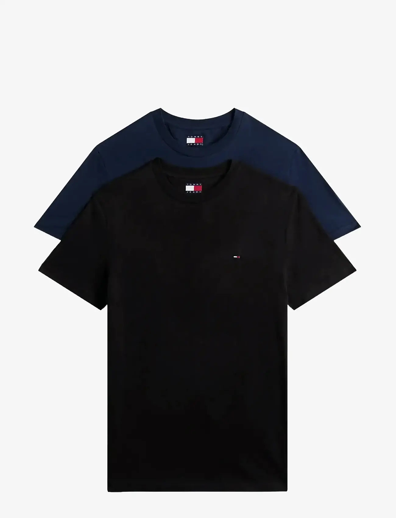 Tommy Jeans - TJM XSLIM 2PACK JERSEY TEE EXT - t-shirts im multipack - black   dark night navy - 1