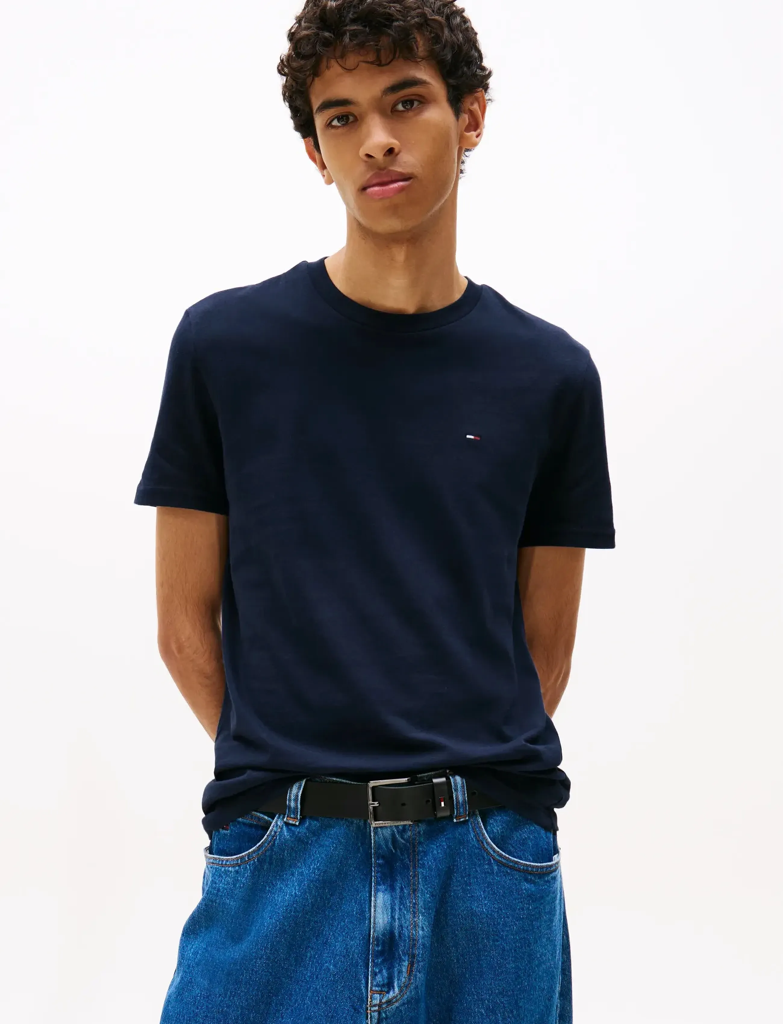 Tommy Jeans - TJM XSLIM 2PACK JERSEY TEE EXT - multipack t-shirts - black / dark night navy - 2