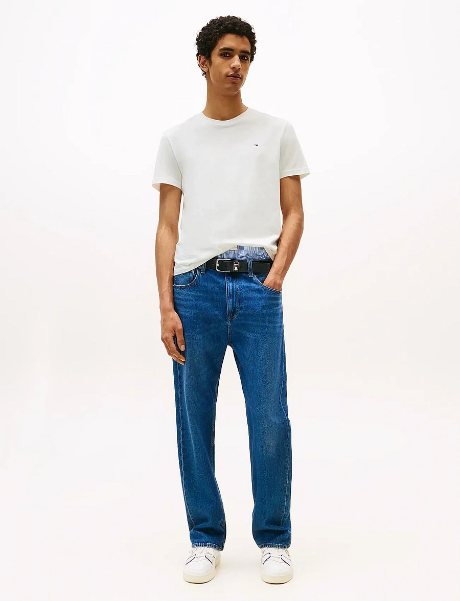 Tommy Jeans - TJM XSLIM 2PACK JERSEY TEE EXT - t-paidat monipakkauksessa - black ecru - 0