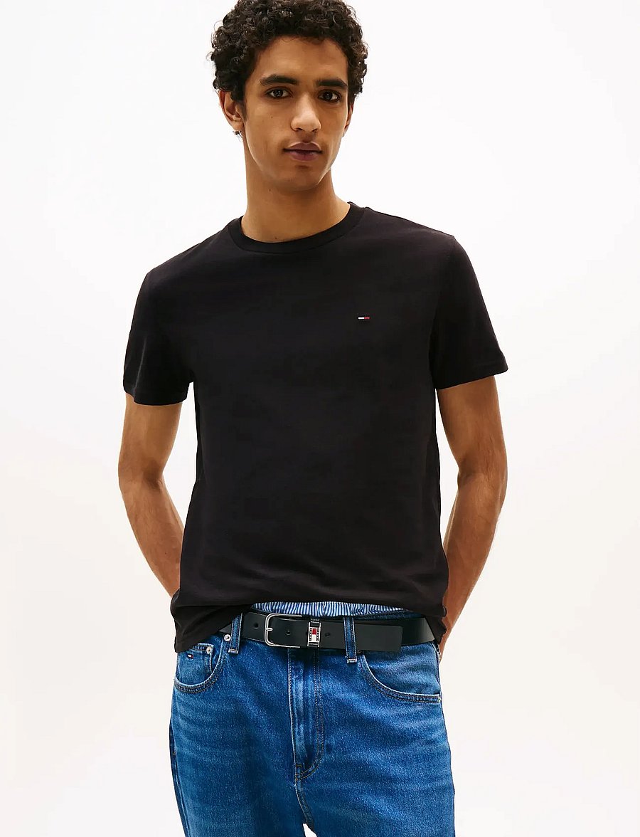 Tommy Jeans - TJM XSLIM 2PACK JERSEY TEE EXT - t-paidat monipakkauksessa - black ecru - 5