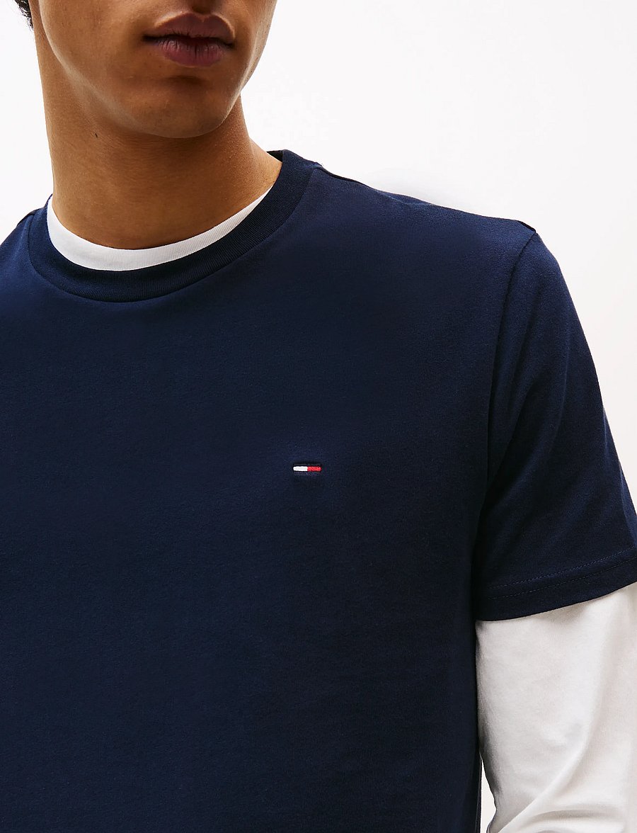 Tommy Jeans - TJM XSLIM 2PACK JERSEY TEE EXT - t-särkide multipakk - dark night navy/ecru - 2