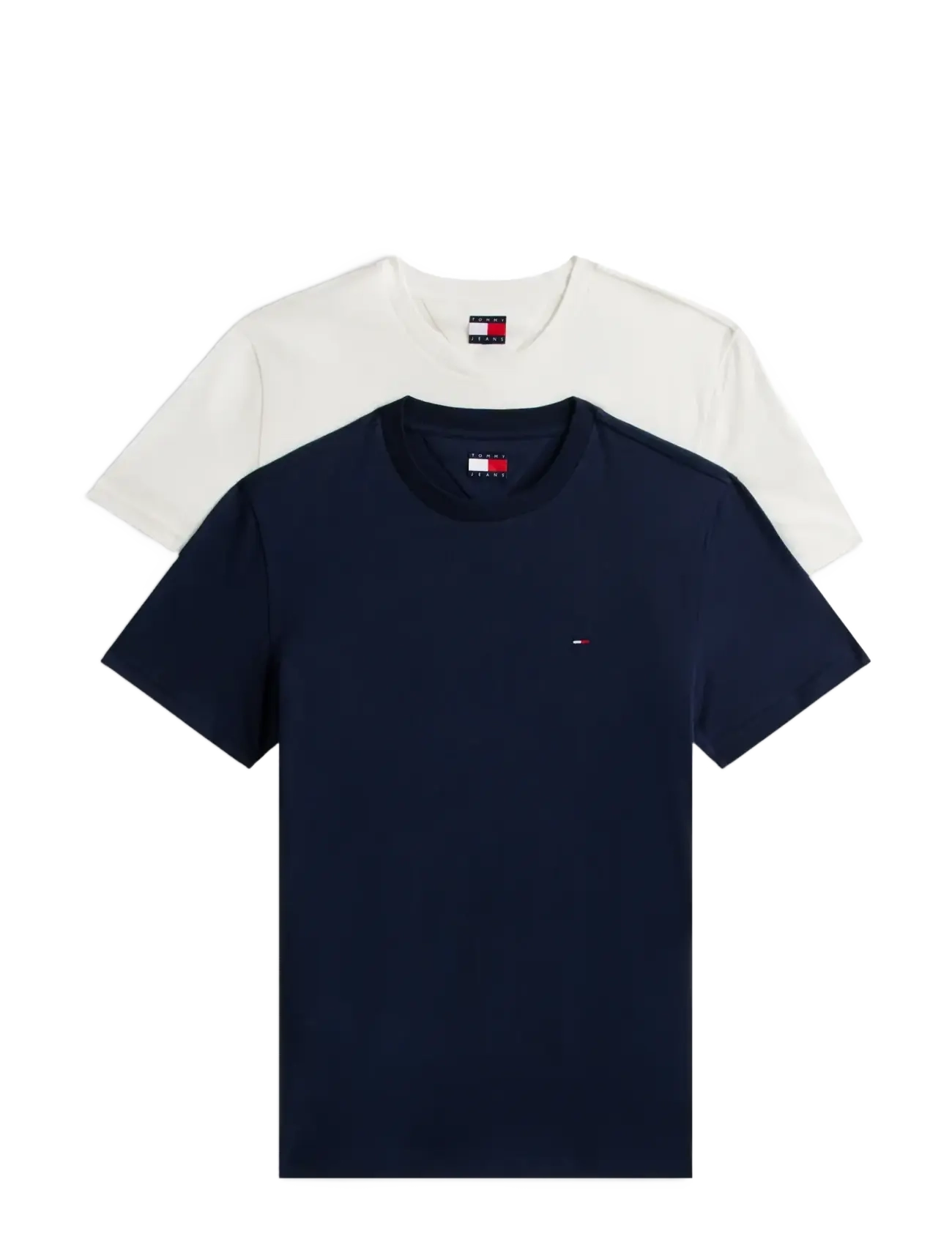 Tommy Jeans TJM XSLIM 2PACK JERSEY TEE EXT - Tøj - ECRU   DARK NIGHT NAVY / navy