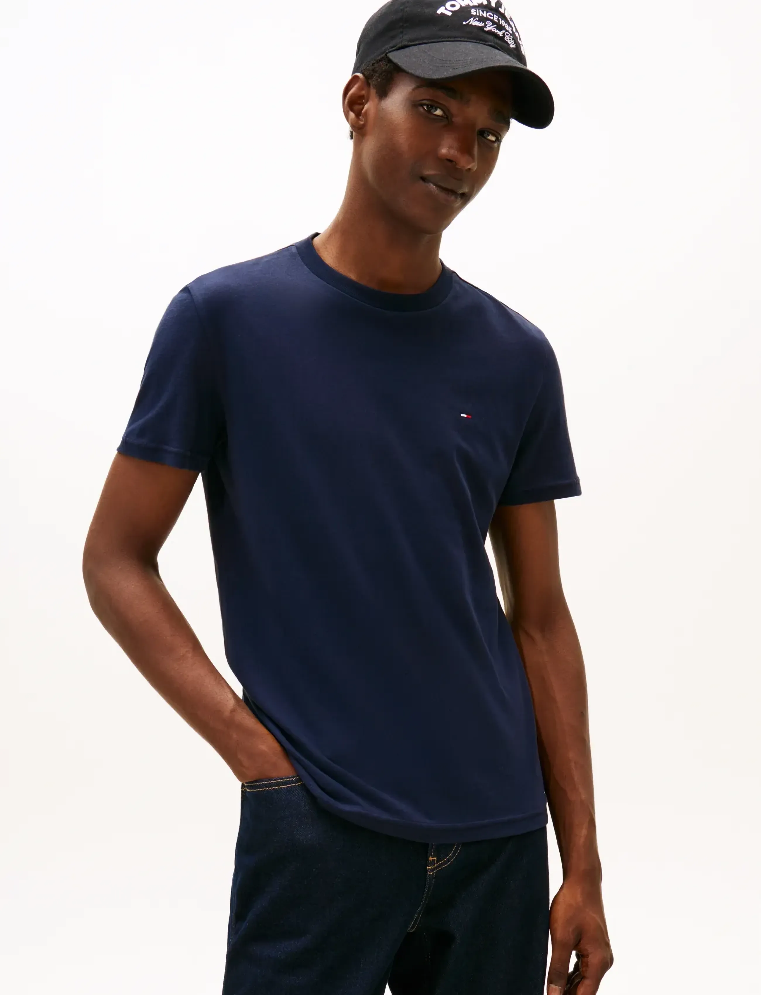 Tommy Jeans - TJM XSLIM 2PACK JERSEY TEE EXT - multipack t-shirts - ecru   dark night navy - 2