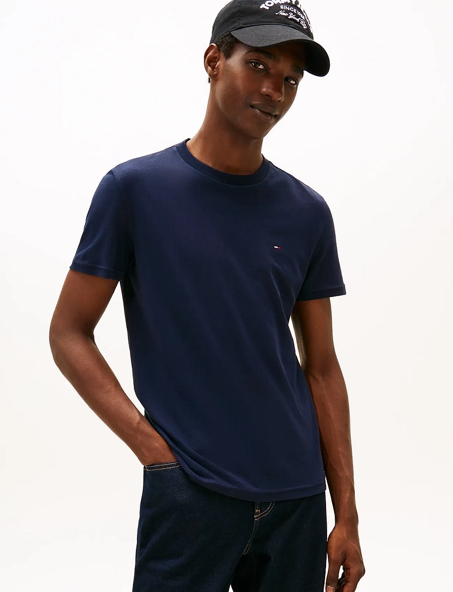 Tommy Jeans - TJM XSLIM 2PACK JERSEY TEE EXT - lot de plusieurs t-shirts - ecru dark night navy - 2