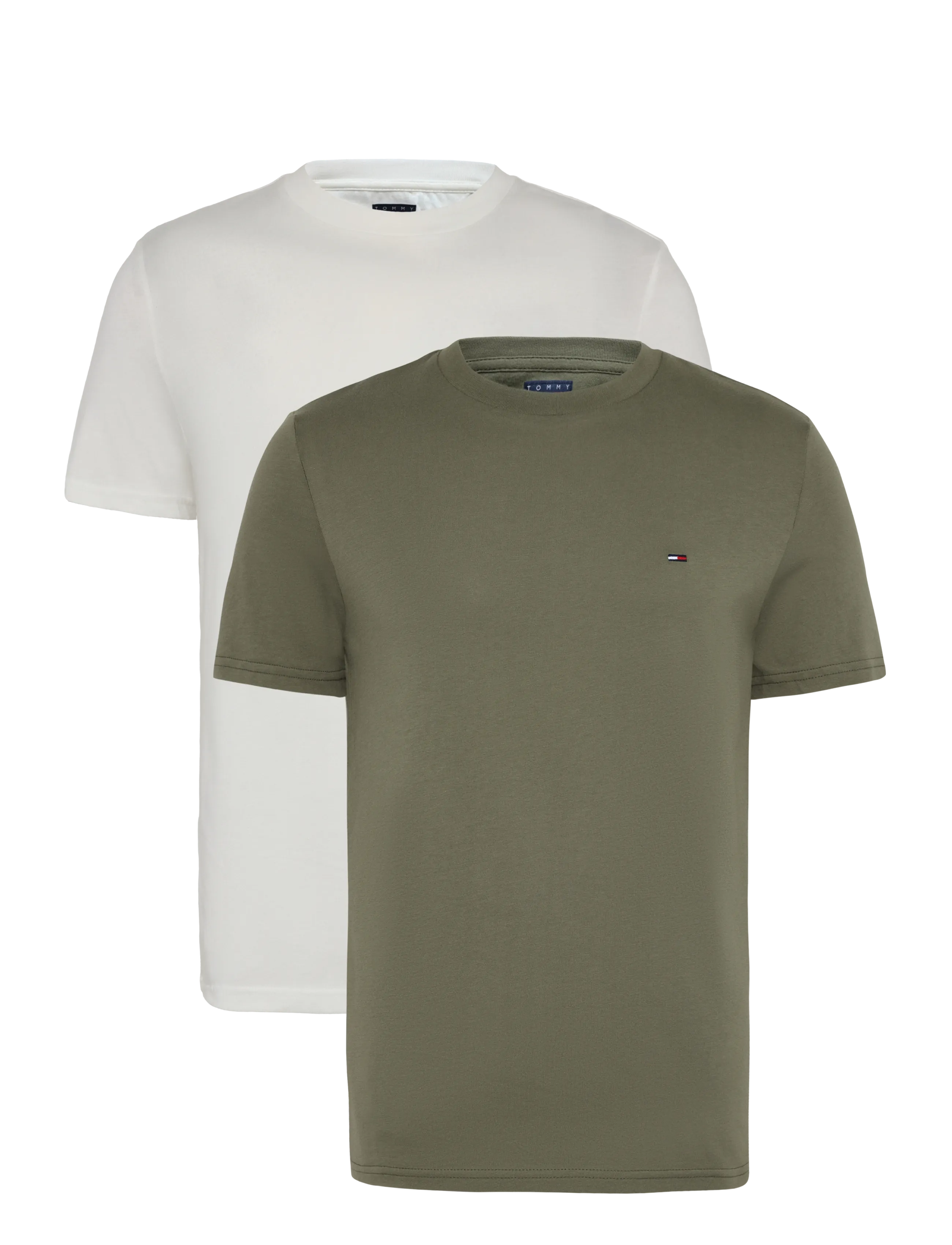 Tommy Jeans - TJM XSLIM 2PACK JERSEY TEE EXT - multipack t-shirts - ecru   rocky mountain - 1