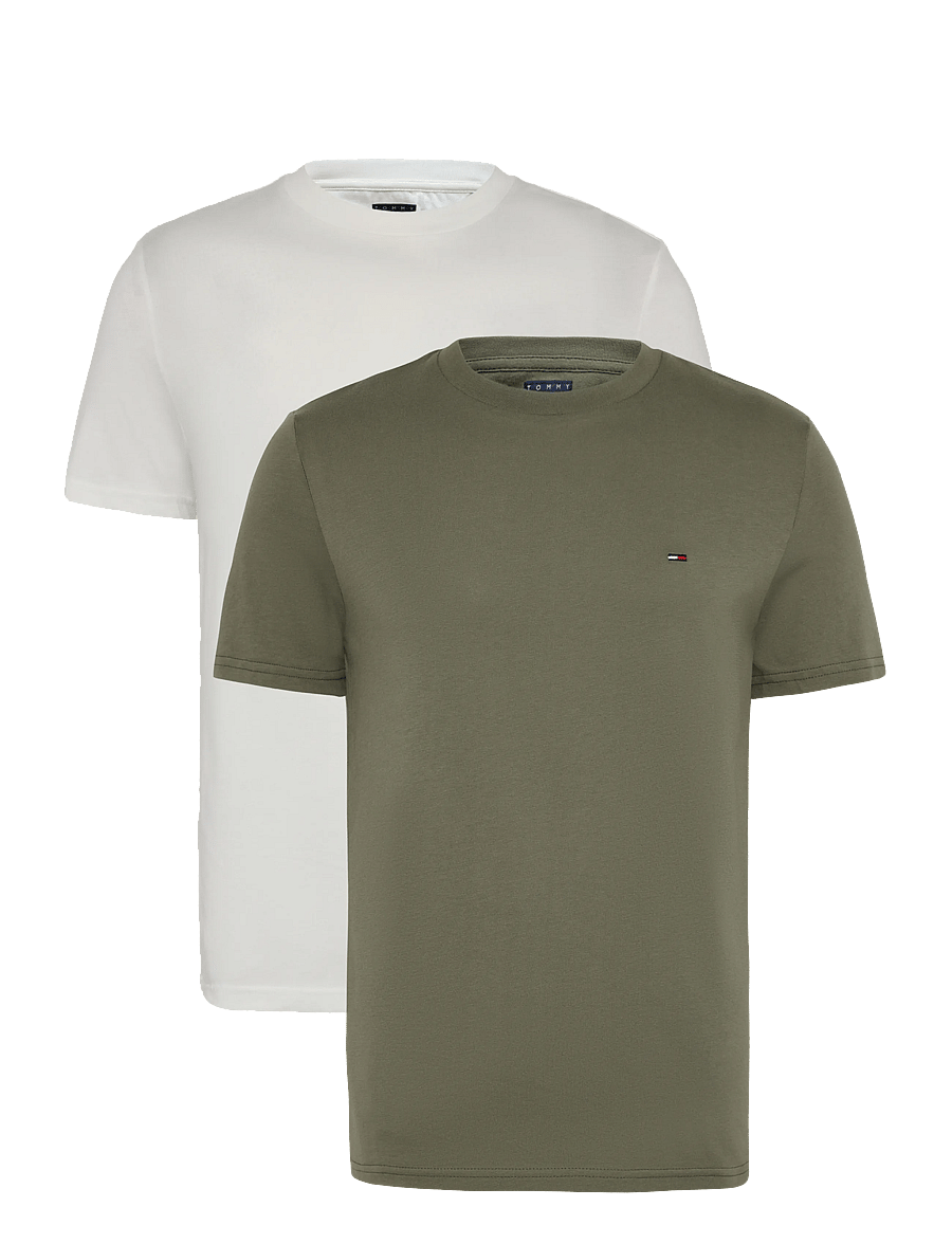 Tommy Jeans - TJM XSLIM 2PACK JERSEY TEE EXT - multipack t-shirts - ecru rocky mountain - 1