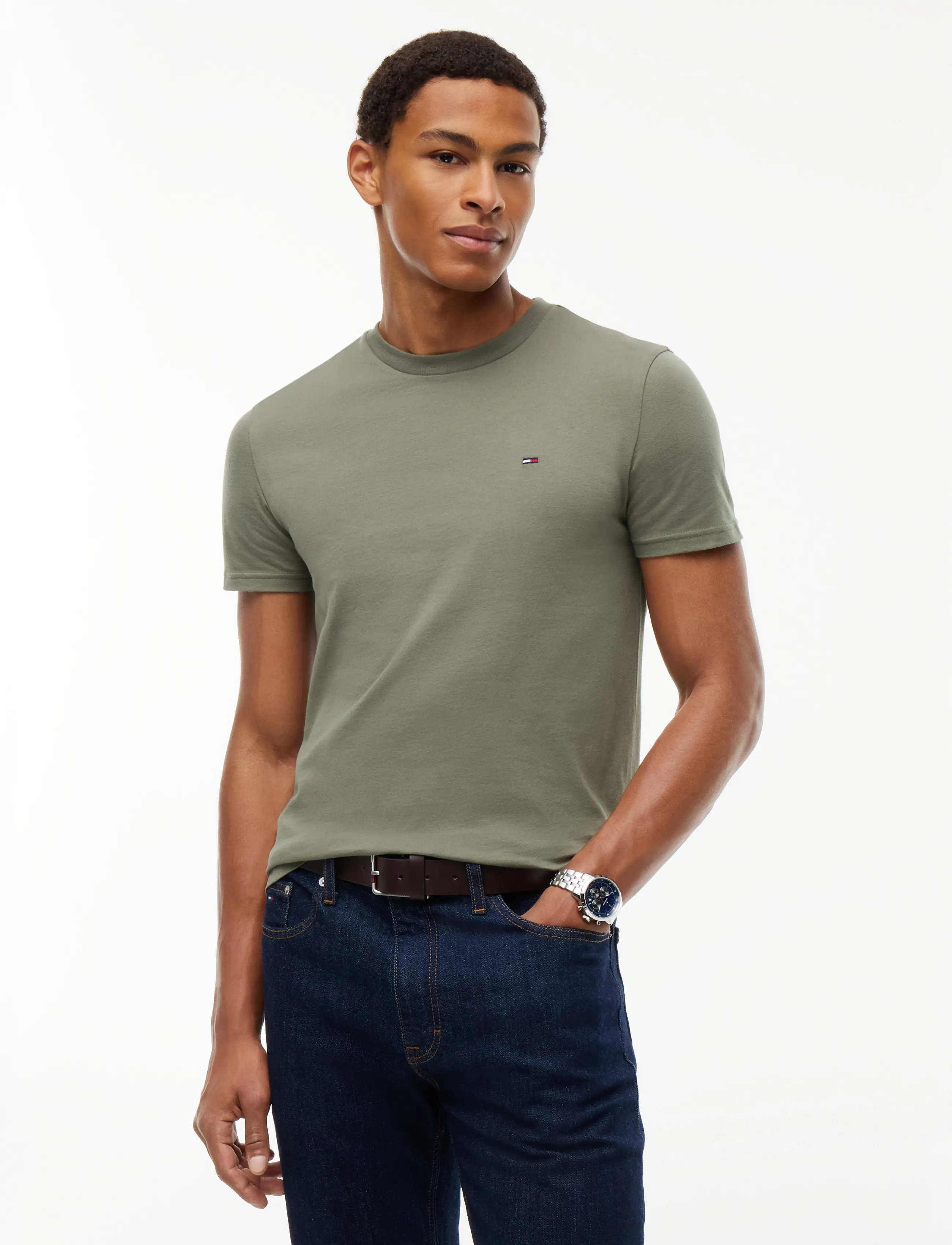 Tommy Jeans - TJM XSLIM 2PACK JERSEY TEE EXT - multipack t-shirts - ecru   rocky mountain - 2