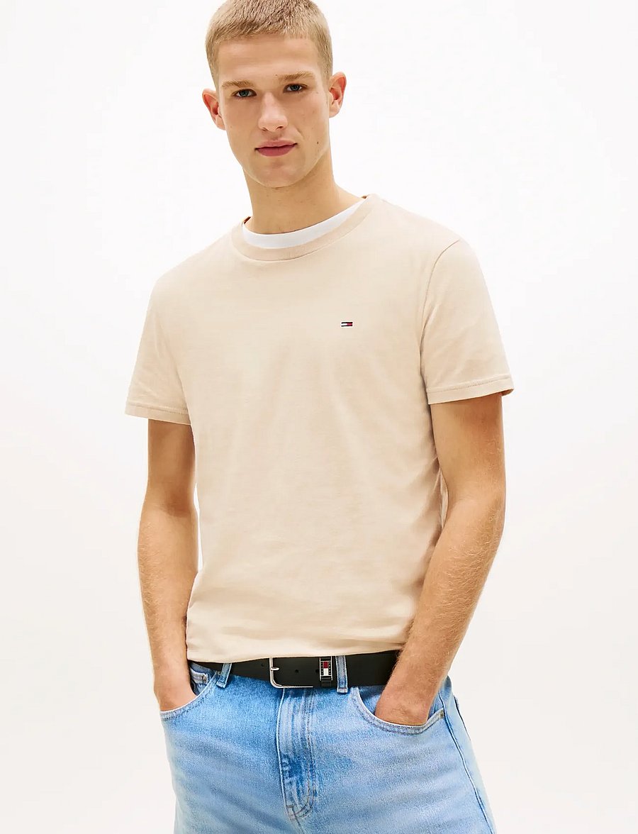 Tommy Jeans - TJM XSLIM 2PACK JERSEY TEE EXT - t-särkide multipakk - ecru white clay - 0