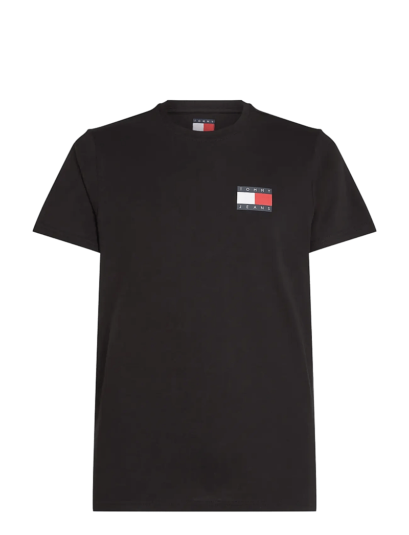 Tommy Jeans - TJM REG ESSENTIAL FLAG TEE EXT - kurzärmelig - black - 1