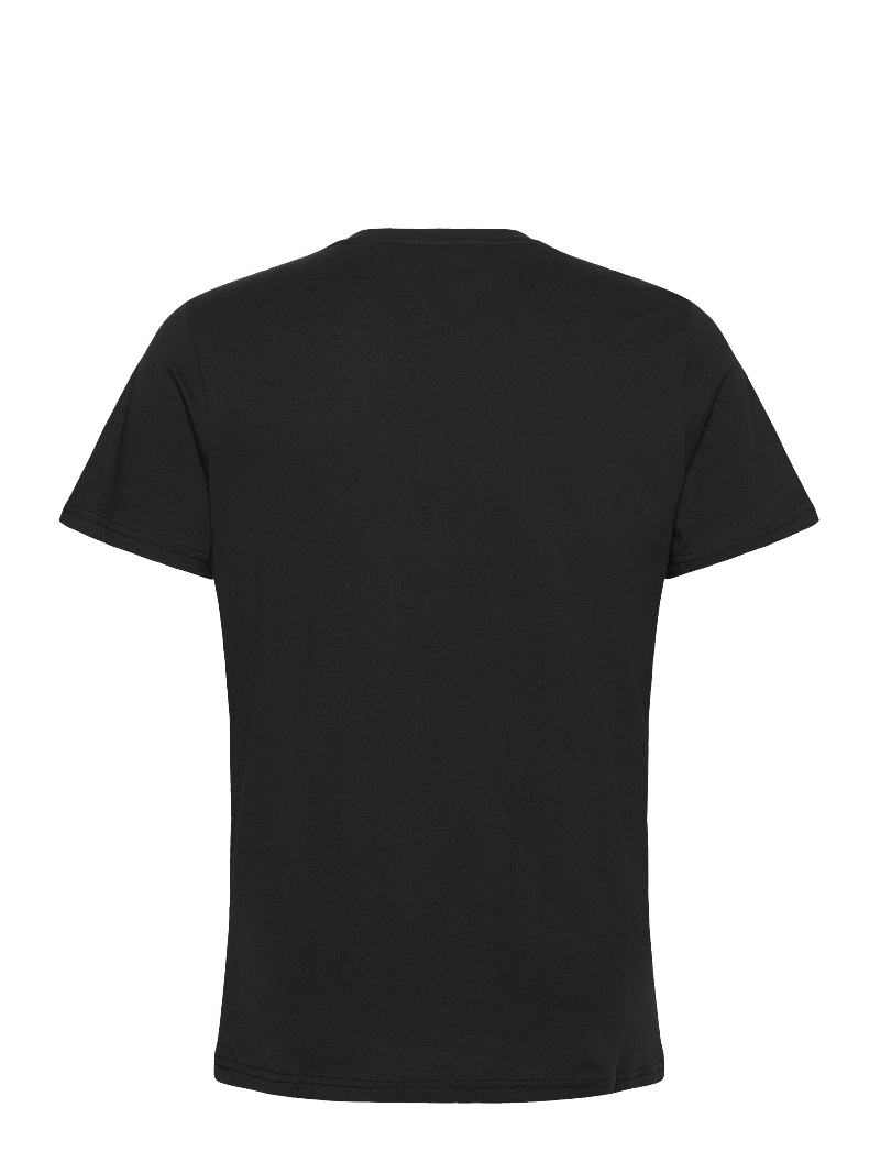 Tommy Jeans - TJM SLIM ESSENTIAL FLAG TEE EXT - short-sleeved t-shirts - black - 2