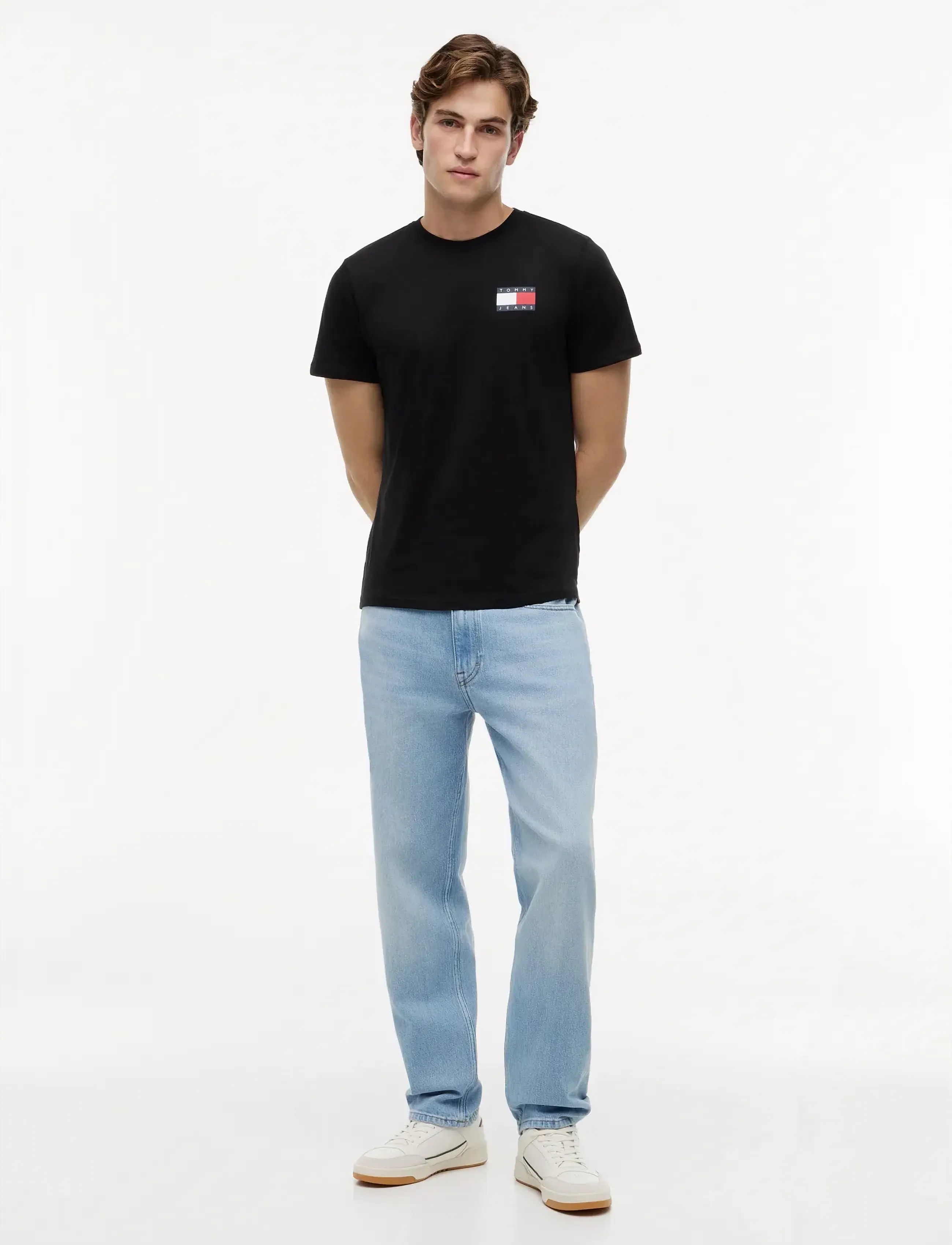 Tommy Jeans - TJM REG ESSENTIAL FLAG TEE EXT - kortärmade t-shirts - black - 5