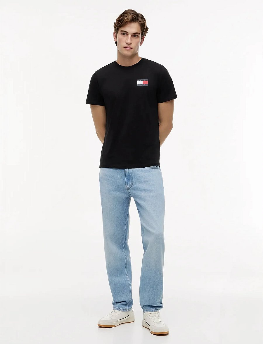 Tommy Jeans - TJM REG ESSENTIAL FLAG TEE EXT - kurzärmelig - black - 5