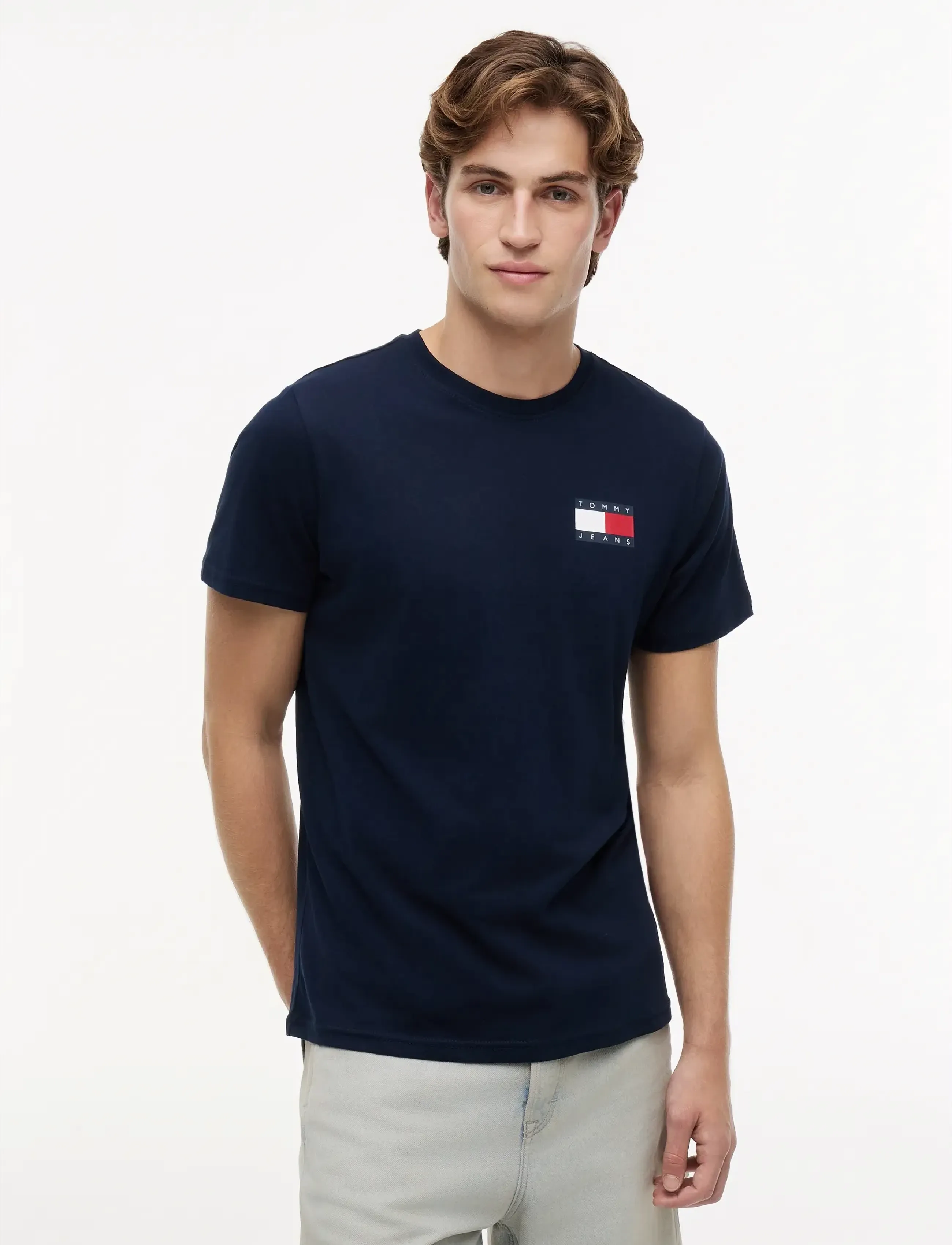Tommy Jeans - TJM REG ESSENTIAL FLAG TEE EXT - kurzärmelig - dark blue - 0