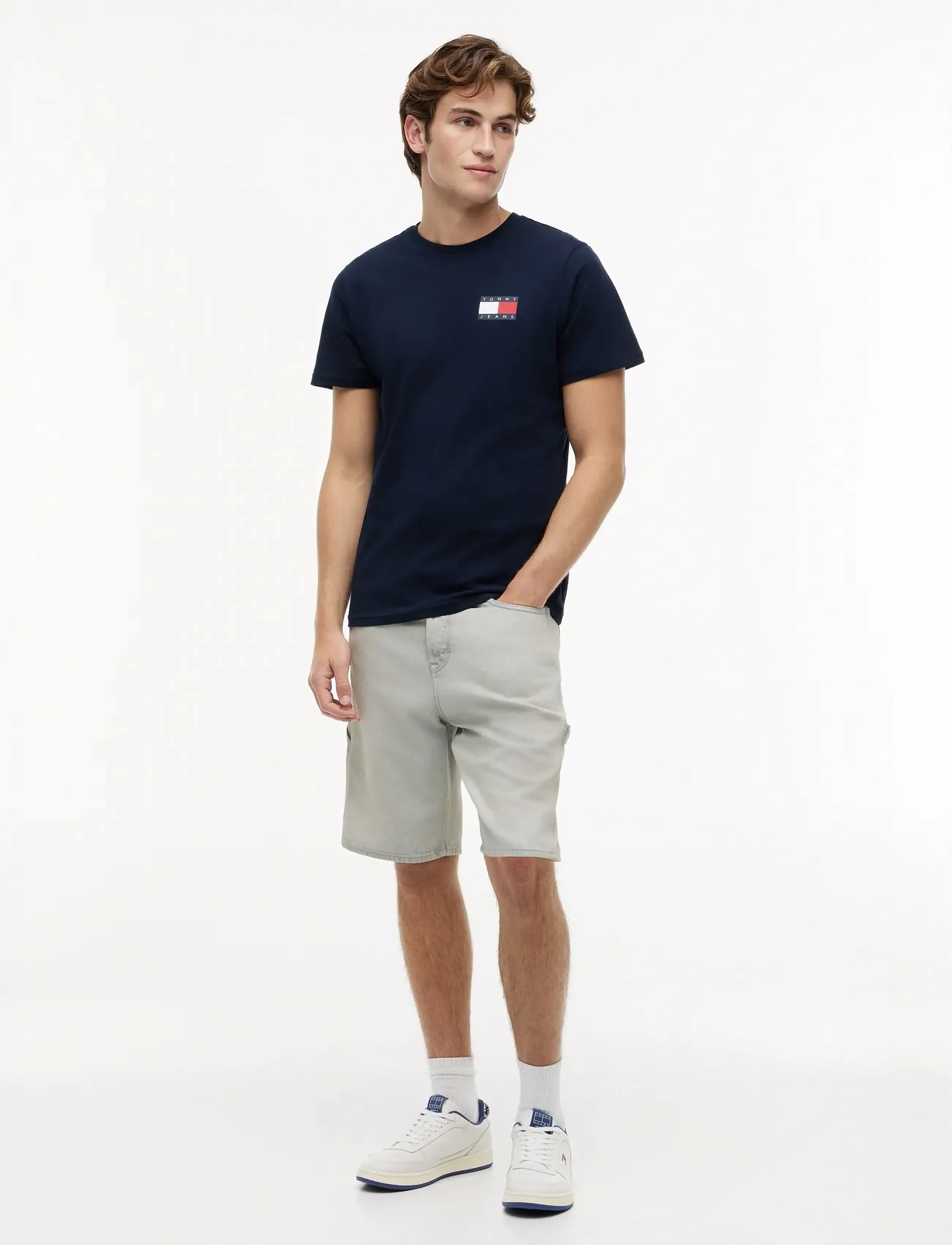Tommy Jeans - TJM REG ESSENTIAL FLAG TEE EXT - kortærmede t-shirts - dark blue - 5