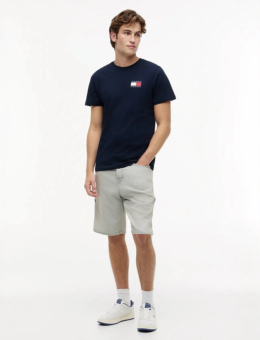Tommy Jeans - TJM REG ESSENTIAL FLAG TEE EXT - kurzärmelig - dark blue - 5