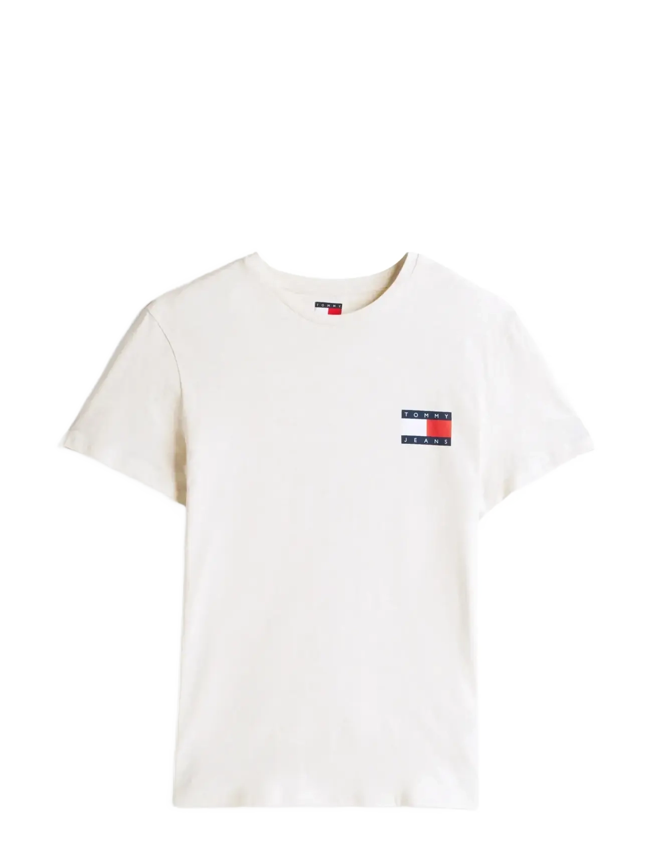 TJM SLIM ESSENTIAL FLAG TEE EXT - OAT MARL HTR