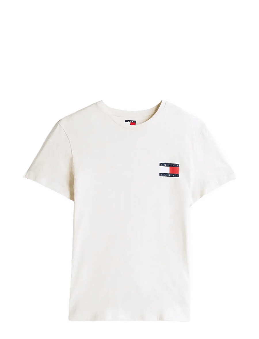 Tommy Jeans - TJM REG ESSENTIAL FLAG TEE EXT - kurzärmelig - oat marl htr - 1