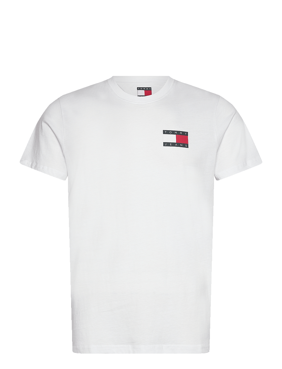 Tommy Jeans - TJM REG ESSENTIAL FLAG TEE EXT - kurzärmelig - white - 1