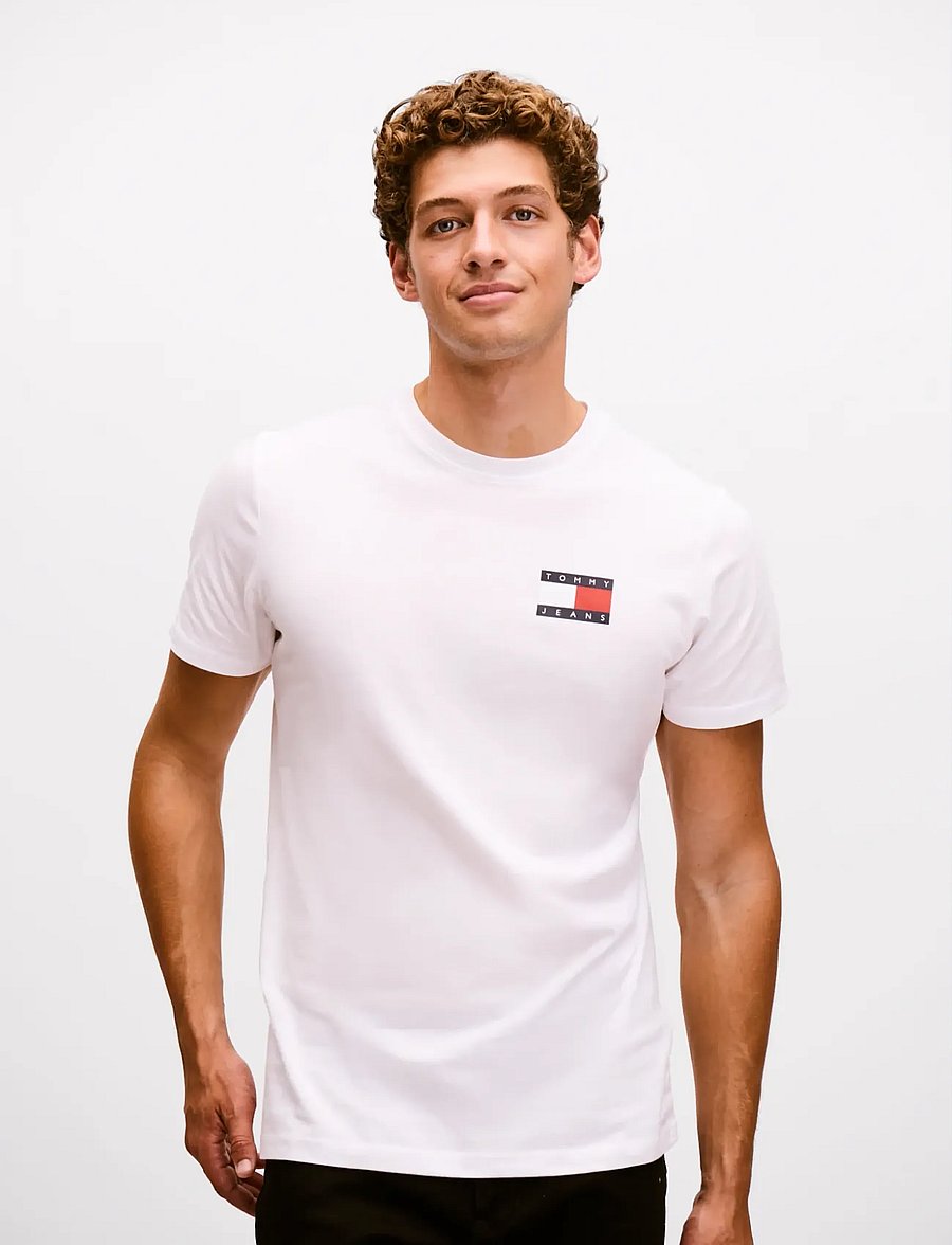Tommy Jeans - TJM REG ESSENTIAL FLAG TEE EXT - kurzärmelig - white - 3