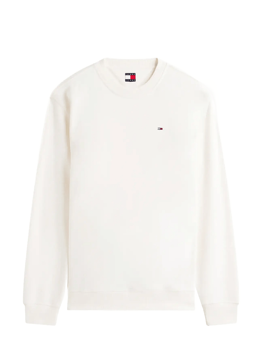 Tommy Jeans - TJM REG S FLAG CREW - feriefavoritter - ancient white - 1