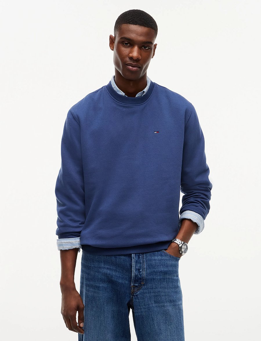 Tommy Jeans - TJM REG S FLAG CREW EXT - vacation essentials - basic navy - 0