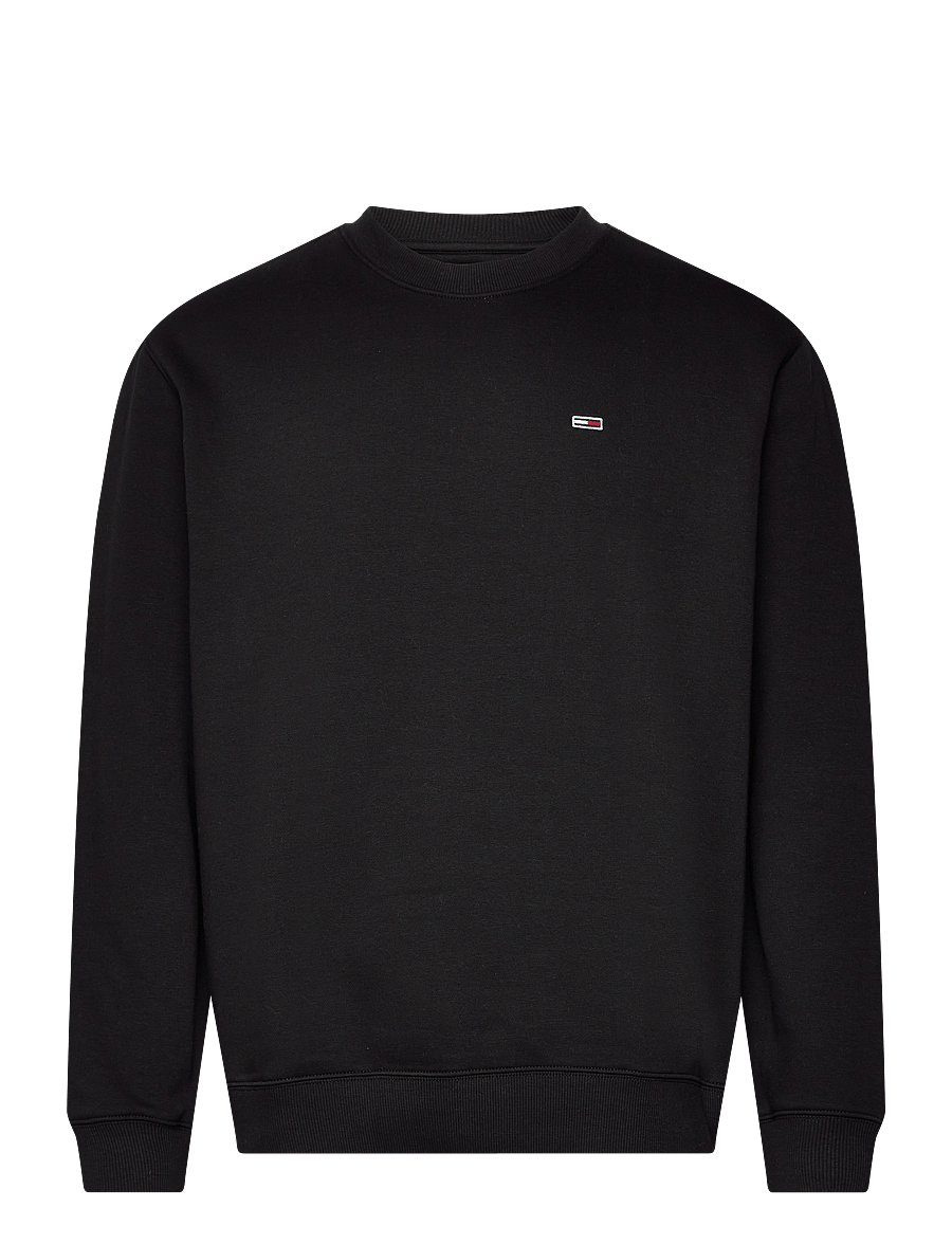 Tommy Jeans - TJM REG S FLAG CREW EXT - feriefavoritter - black - 0