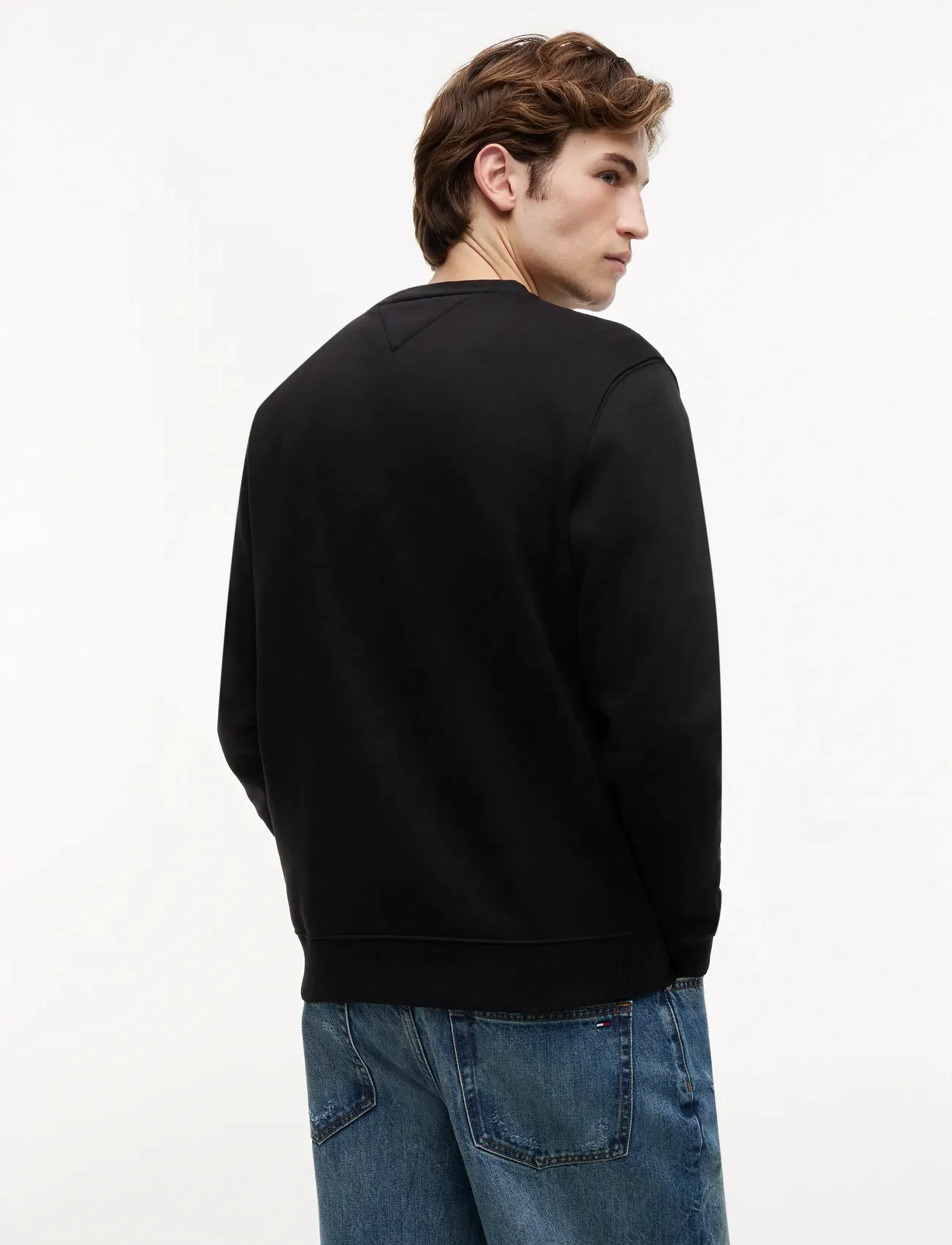 Tommy Jeans - TJM REG S FLAG CREW EXT - feriefavoritter - black - 3