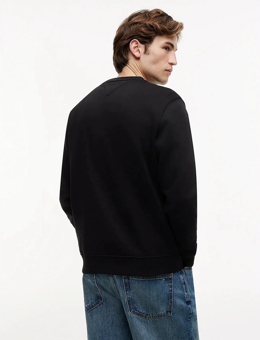 Tommy Jeans - TJM REG S FLAG CREW EXT - feriefavoritter - black - 3