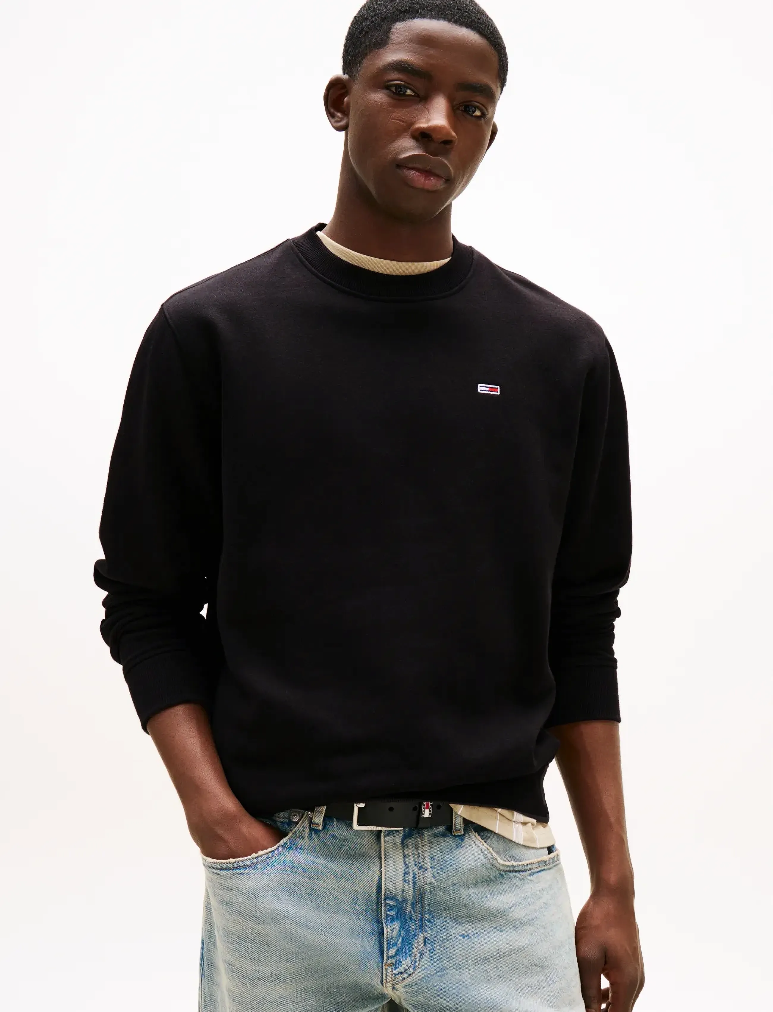 TOMMY JEANS S Flag Crew sweatshirts herr – bild 5