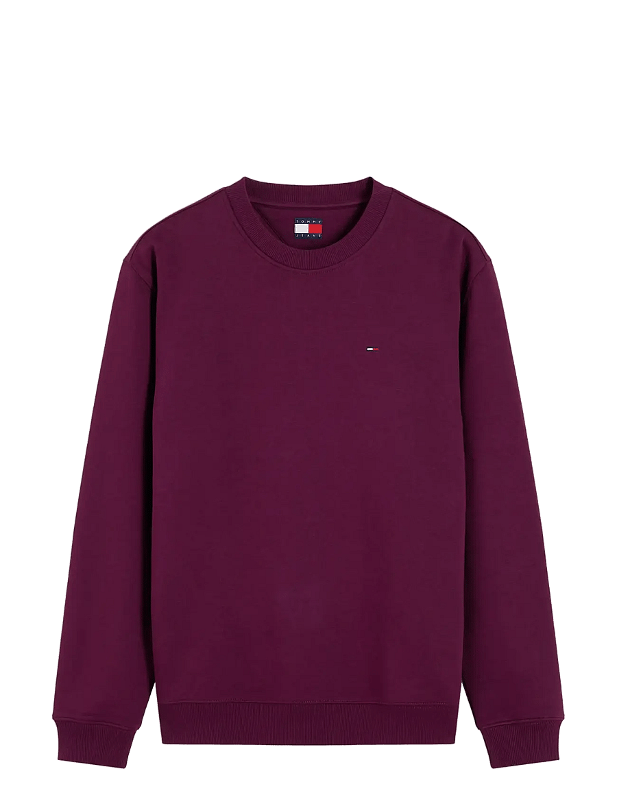 Tommy Jeans - TJM REG S FLAG CREW EXT - vacation essentials - calypso berry - 1