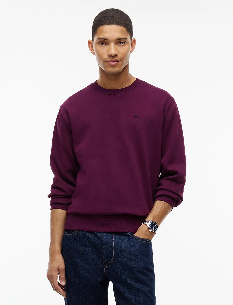 Tommy Jeans - TJM REG S FLAG CREW EXT - vacation essentials - calypso berry - 0