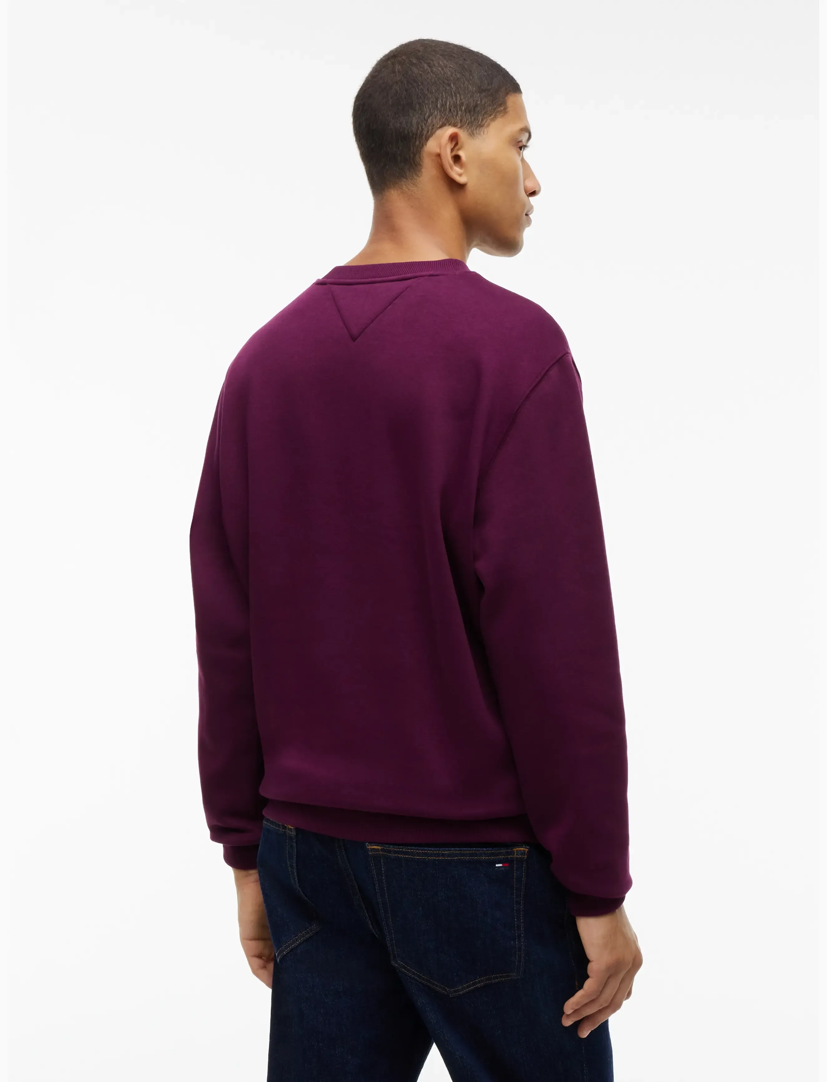 Tommy Jeans - TJM REG S FLAG CREW EXT - vacation essentials - calypso berry - 2