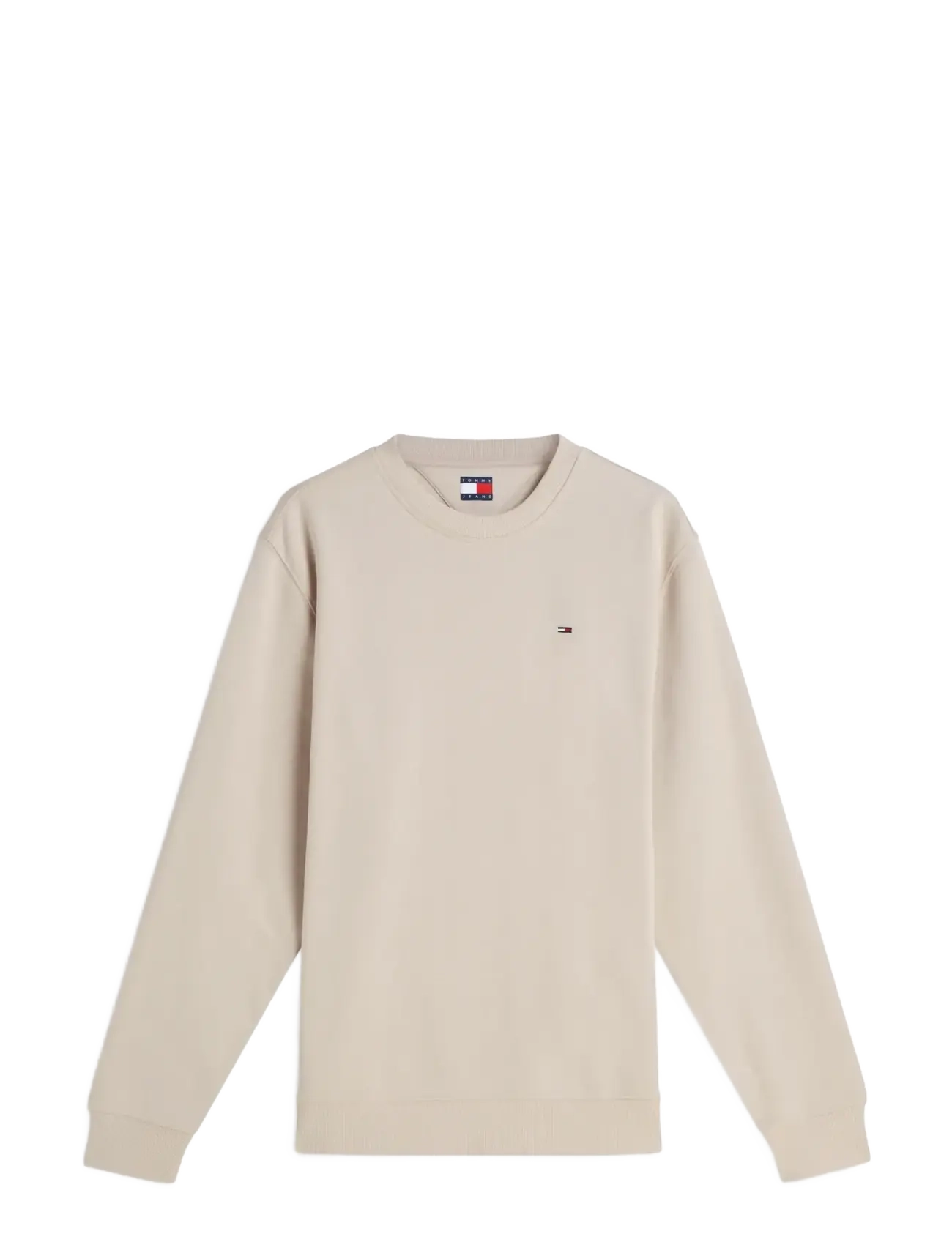 Tommy Jeans - TJM REG S FLAG CREW - sweats - classic beige - 1
