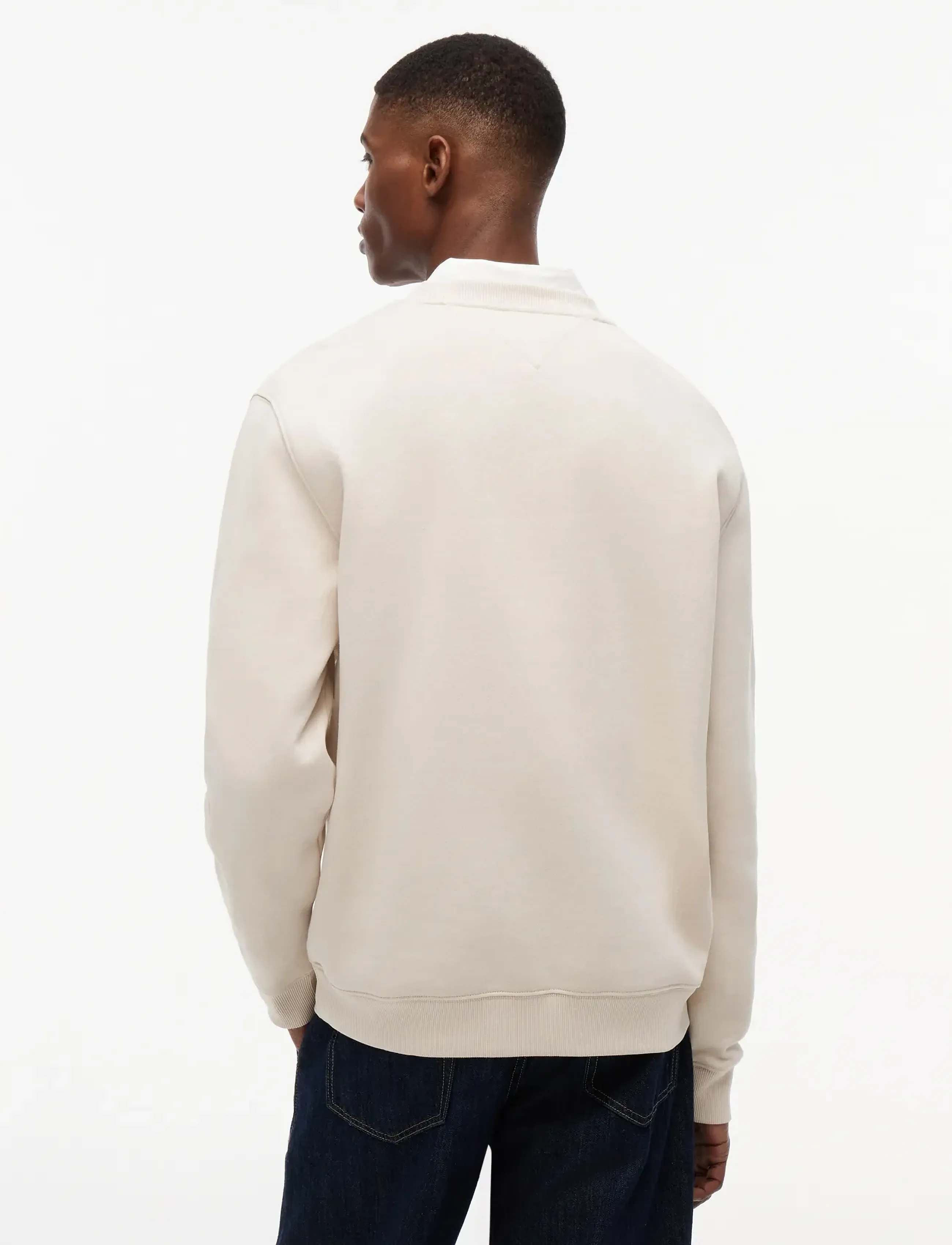 Tommy Jeans - TJM REG S FLAG CREW - sweats - classic beige - 2