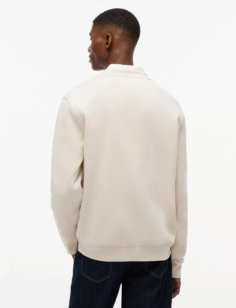 Tommy Jeans - TJM REG S FLAG CREW - sweats - classic beige - 2