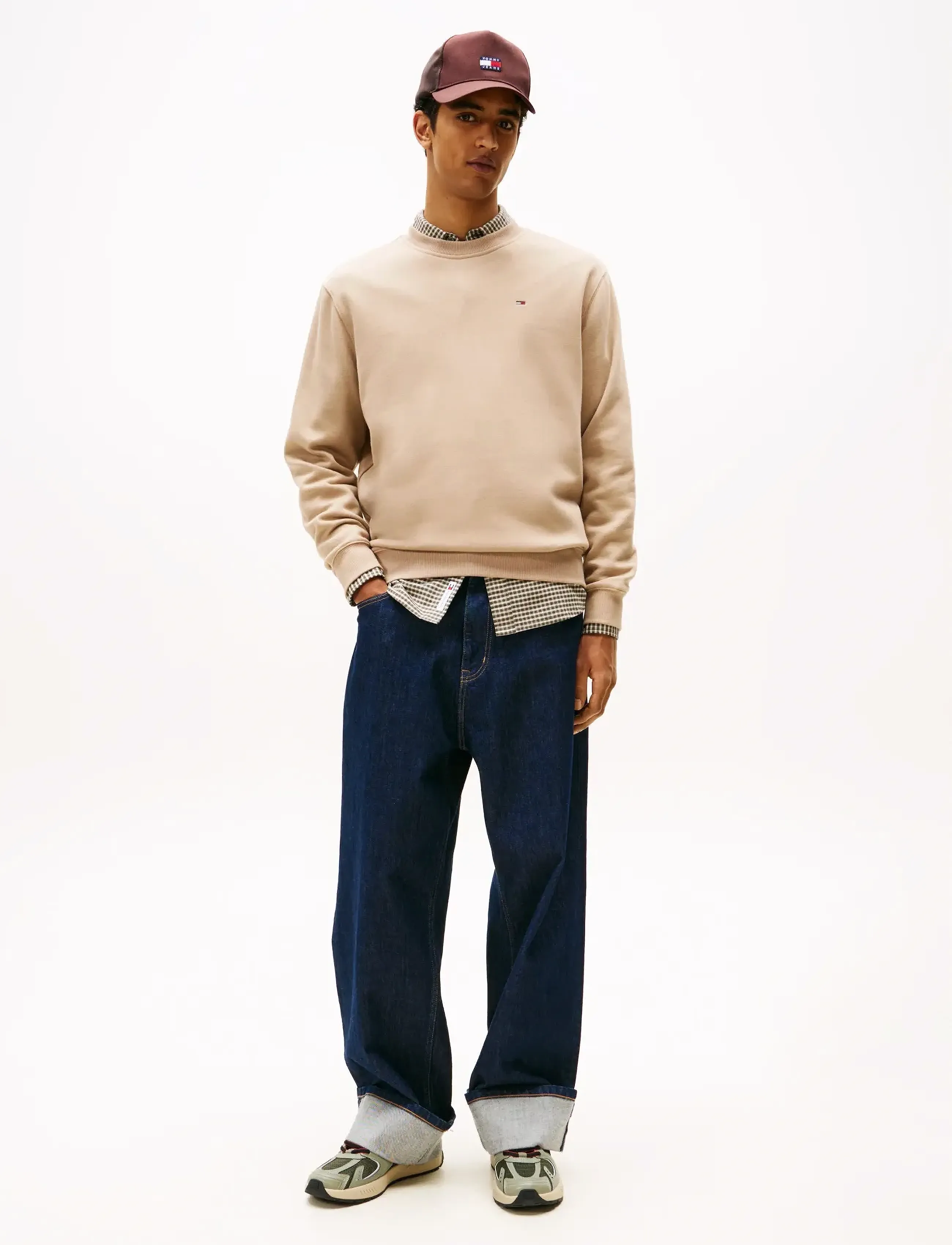 Tommy Jeans - TJM REG S FLAG CREW - urlaubsfavoriten - coastal taupe - 2