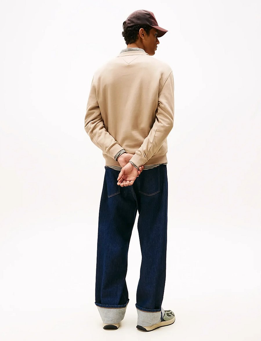 Tommy Jeans - TJM REG S FLAG CREW - urlaubsfavoriten - coastal taupe - 3
