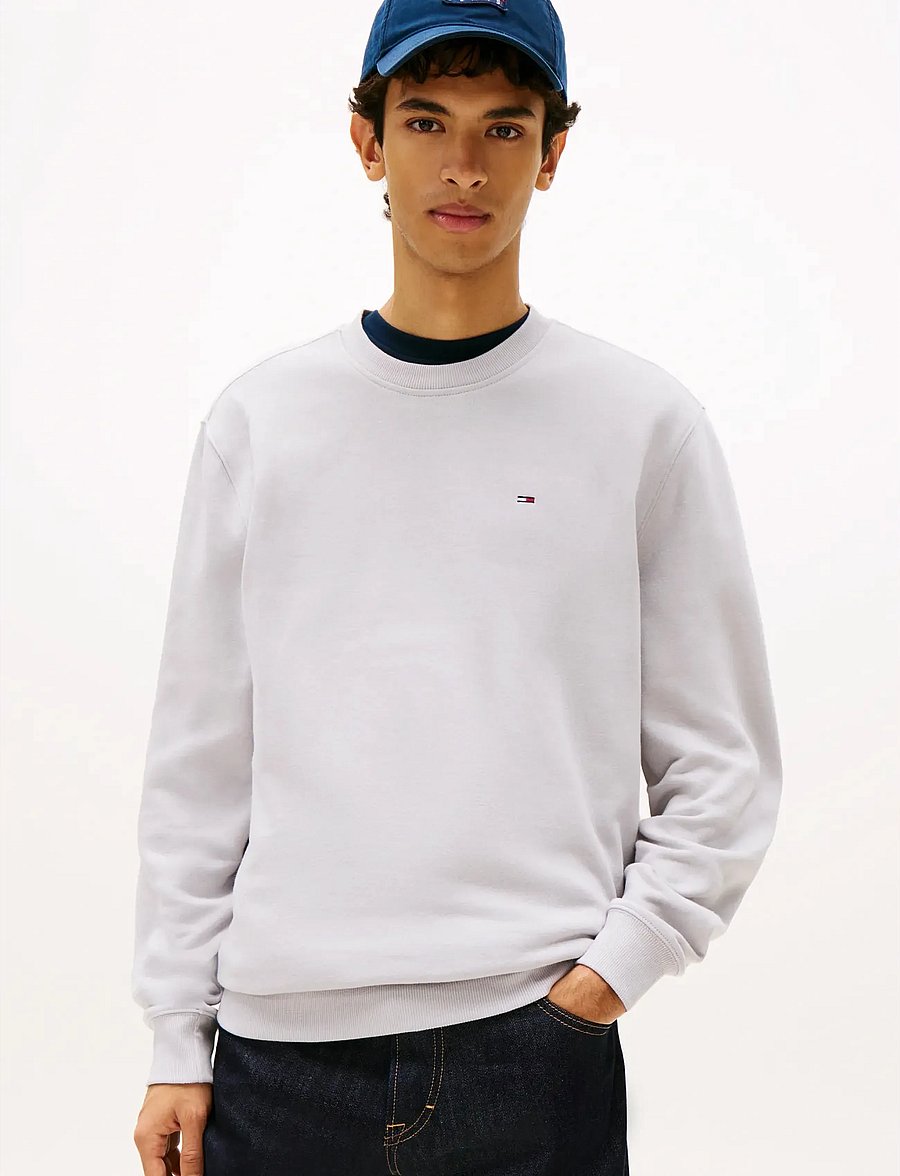Tommy Jeans - TJM REG S FLAG CREW - feriefavoritter - helium - 0