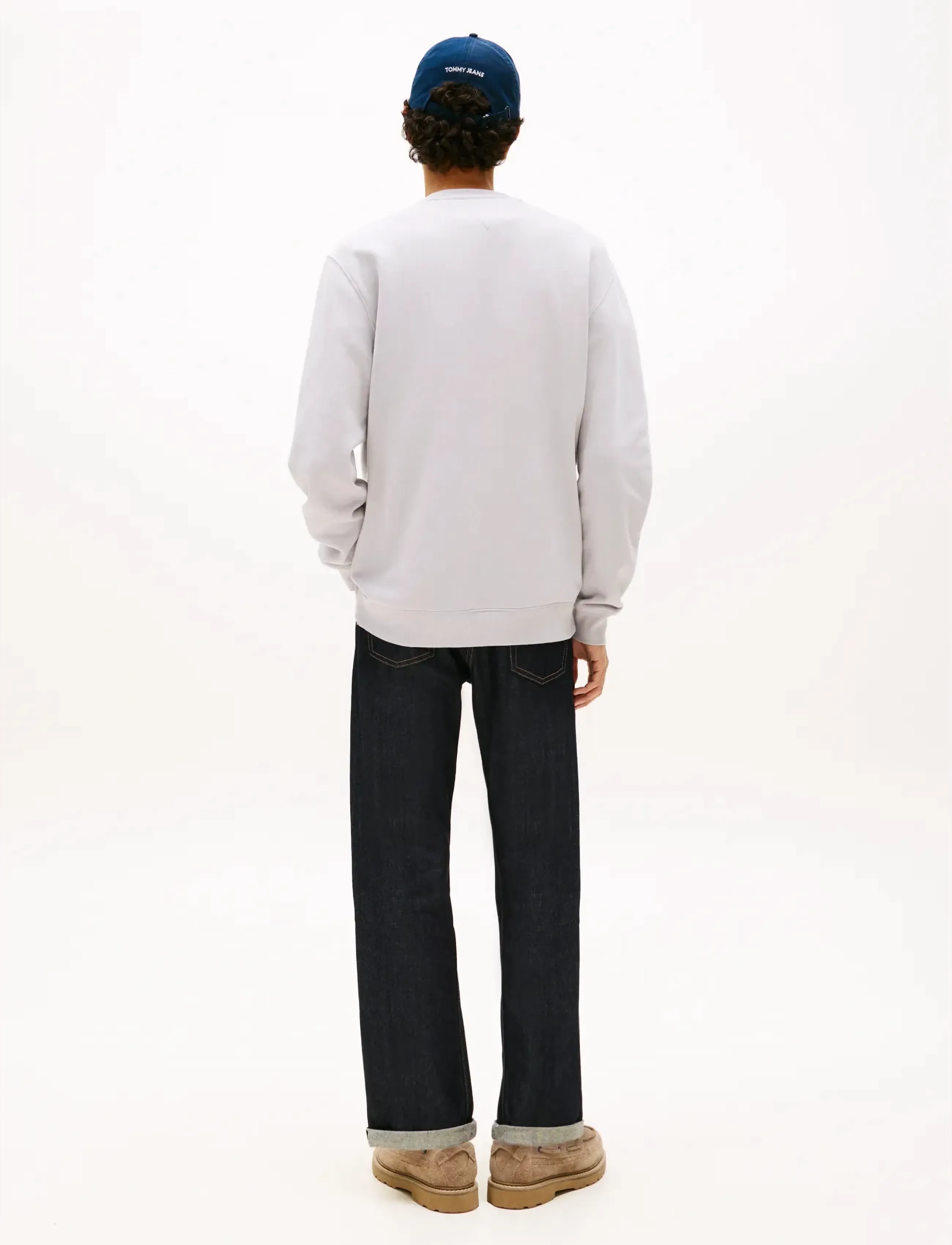 Tommy Jeans - TJM REG S FLAG CREW - feriefavoritter - helium - 2